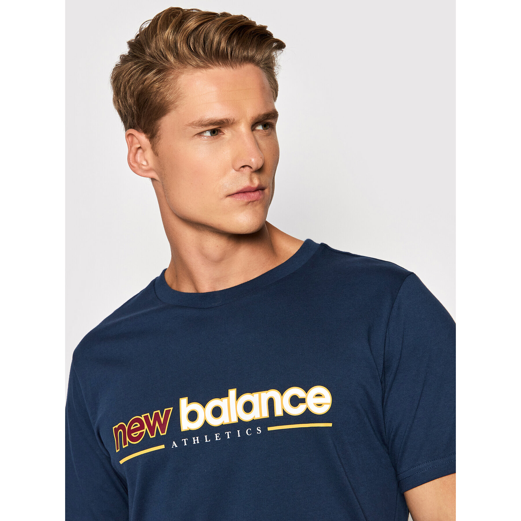 New Balance Тишърт MT13500 Тъмносин Relaxed Fit - Pepit.bg