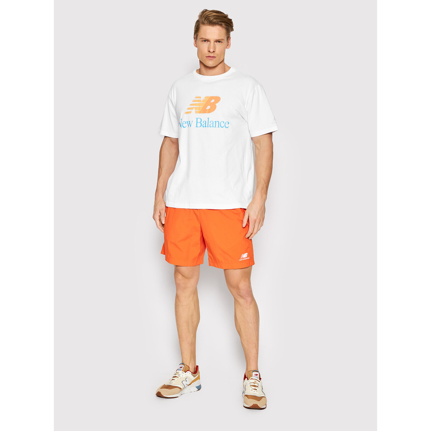 New Balance Тишърт MT21529 Бял Relaxed Fit - Pepit.bg