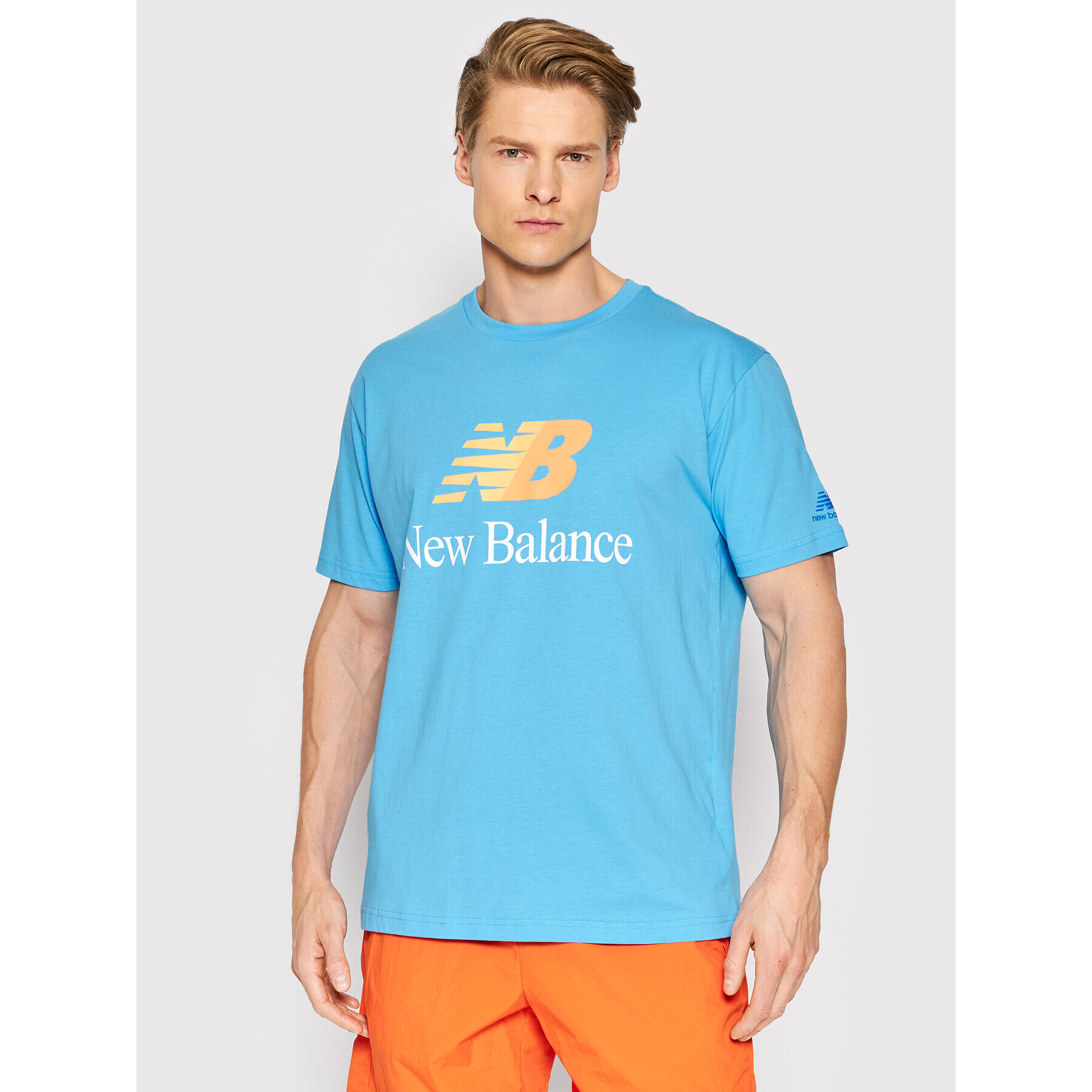 New Balance Тишърт MT21529 Син Relaxed Fit - Pepit.bg