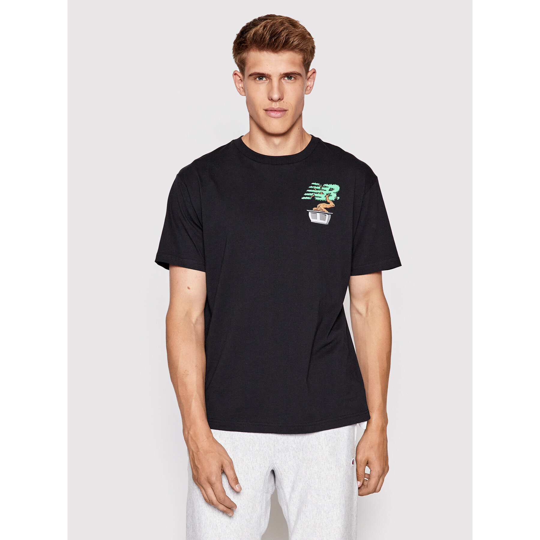 New Balance Тишърт MT21567 Черен Relaxed Fit - Pepit.bg
