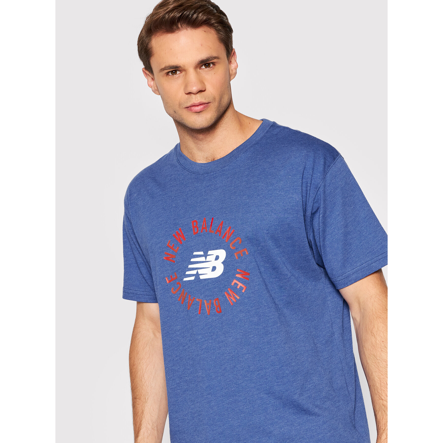New Balance Тишърт MT21901 Син Relaxed Fit - Pepit.bg