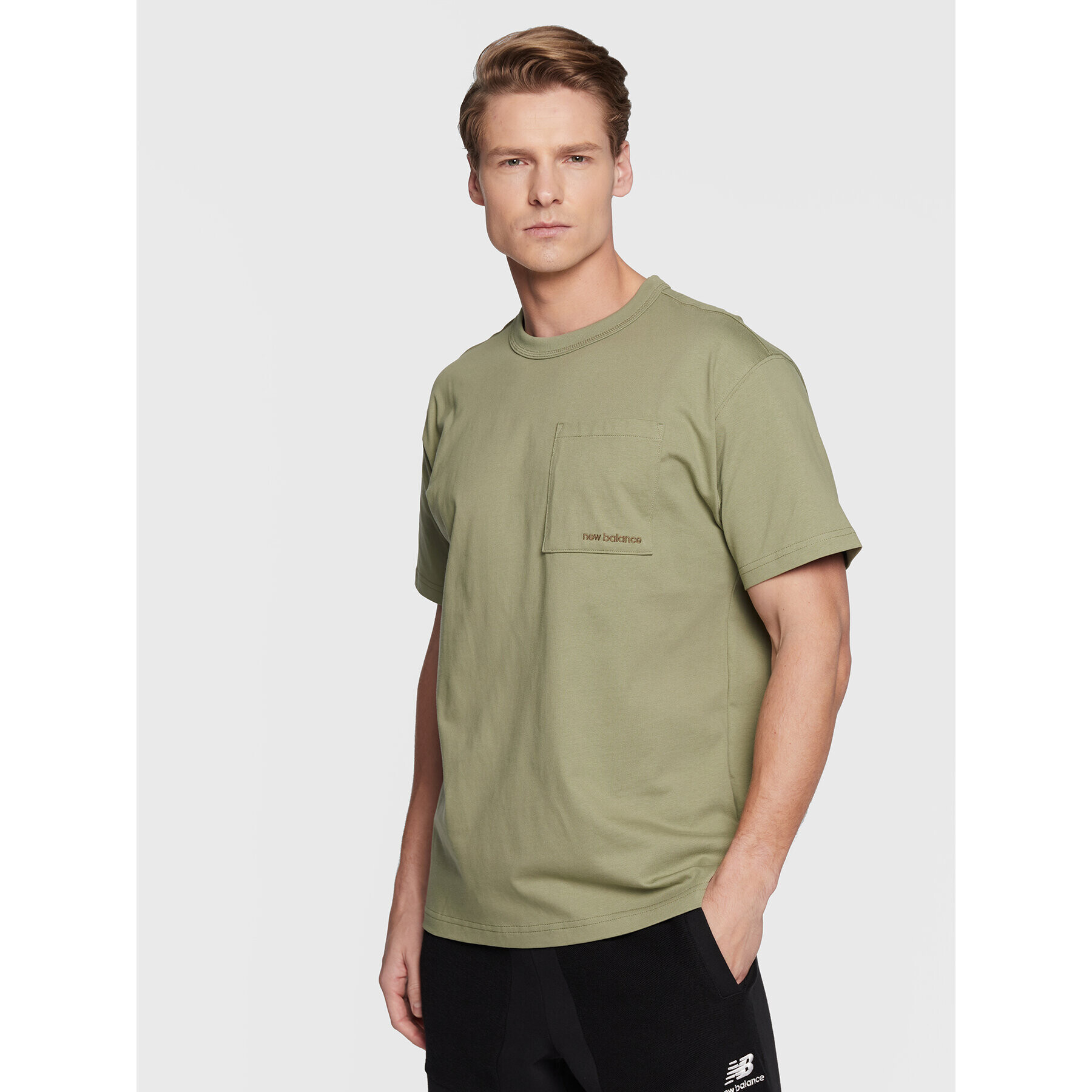 New Balance Тишърт MT23567 Зелен Relaxed Fit - Pepit.bg