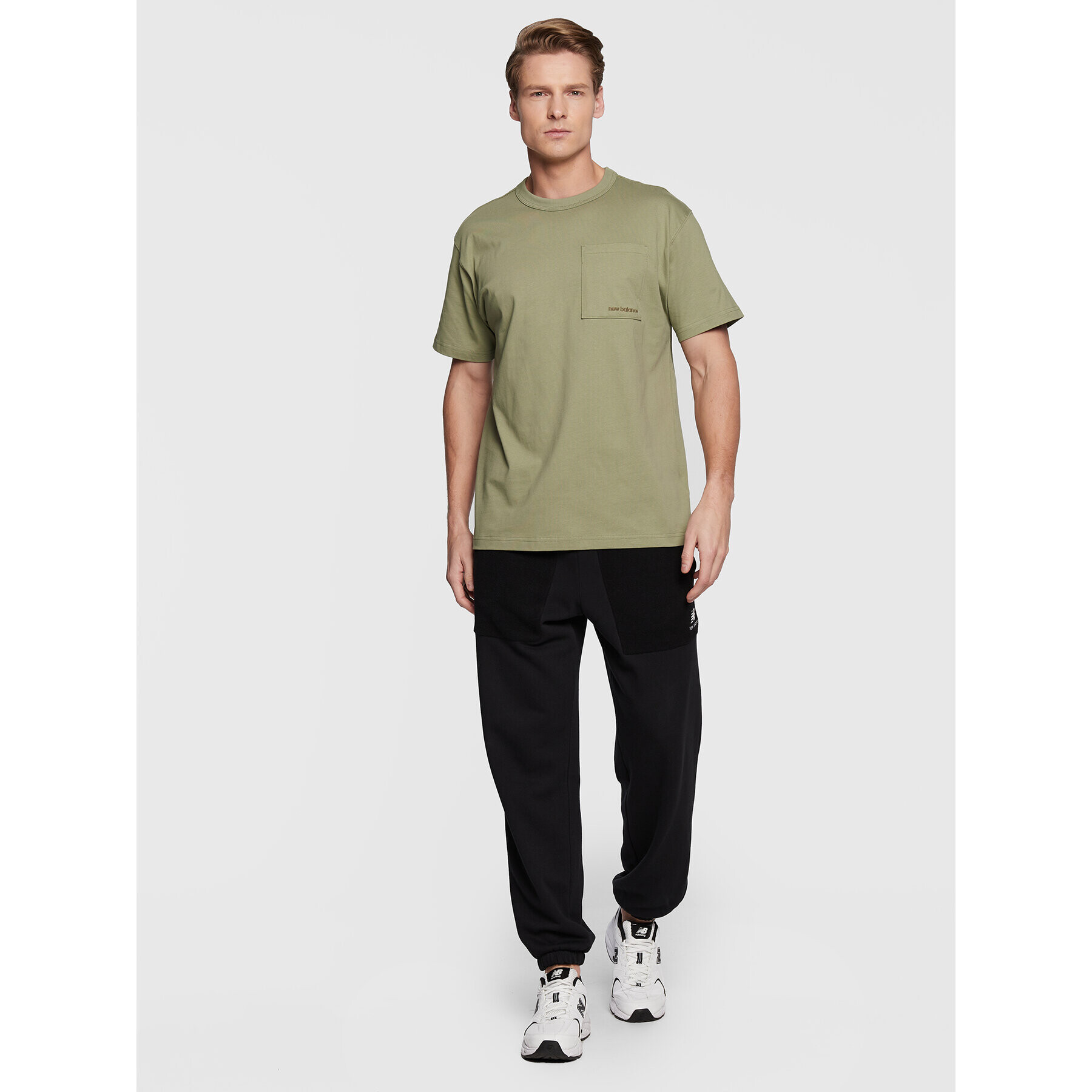 New Balance Тишърт MT23567 Зелен Relaxed Fit - Pepit.bg