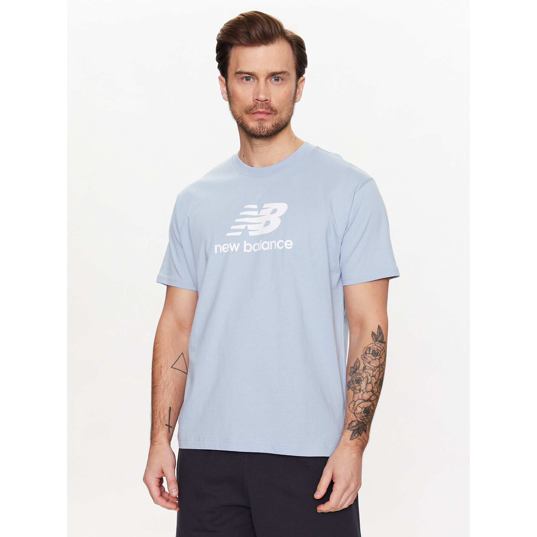 New Balance Тишърт MT31541 Син Relaxed Fit - Pepit.bg