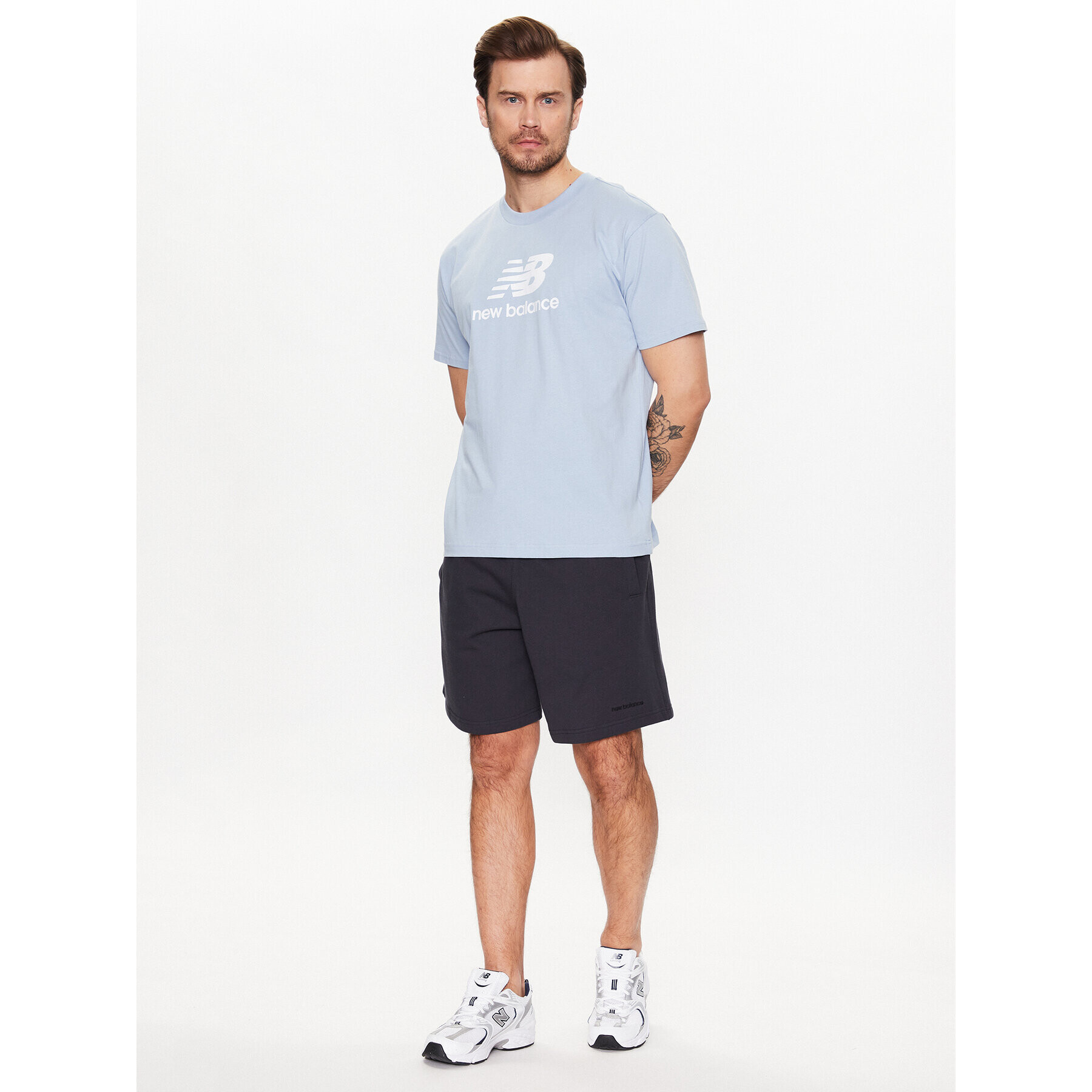 New Balance Тишърт MT31541 Син Relaxed Fit - Pepit.bg
