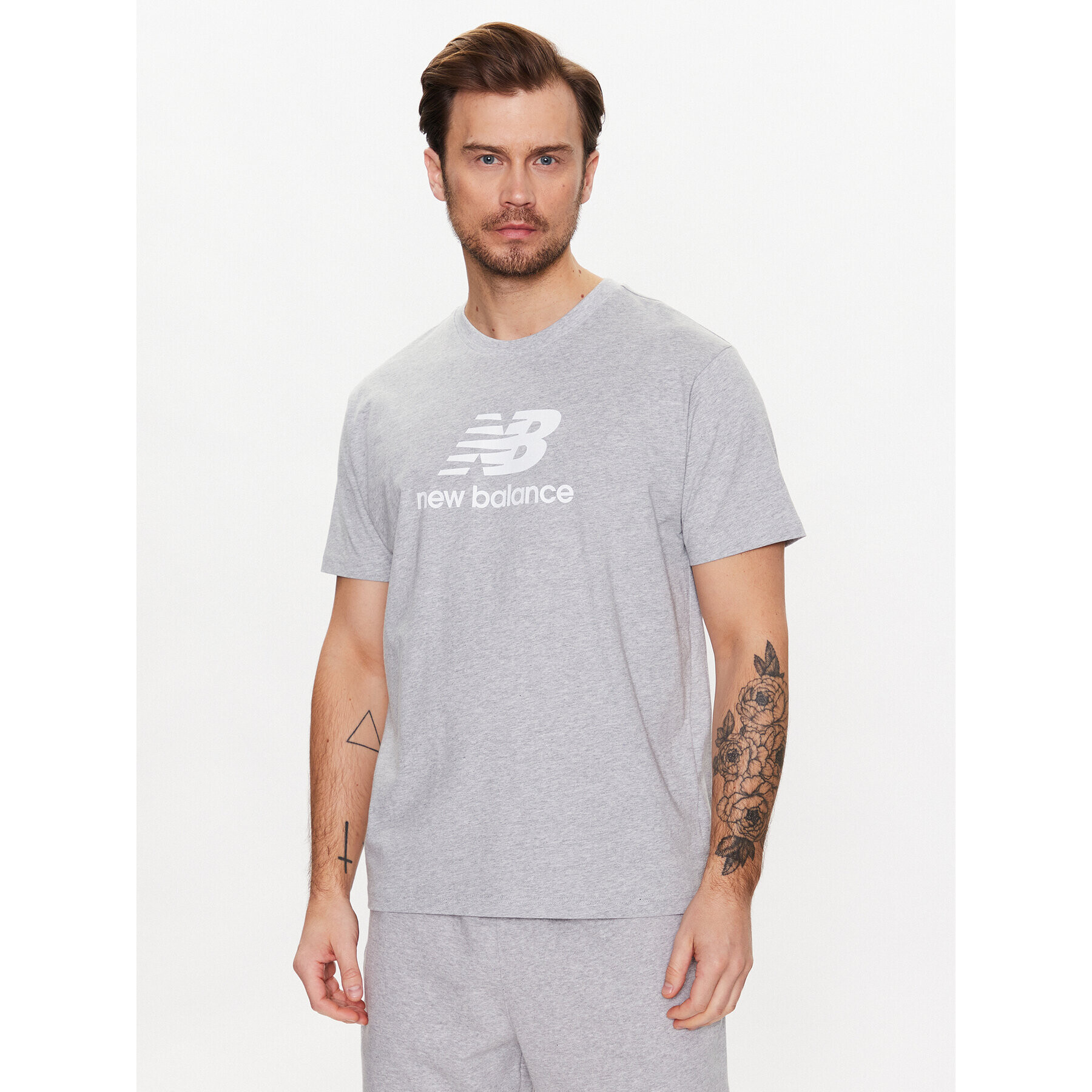 New Balance Тишърт MT31541 Сив Relaxed Fit - Pepit.bg
