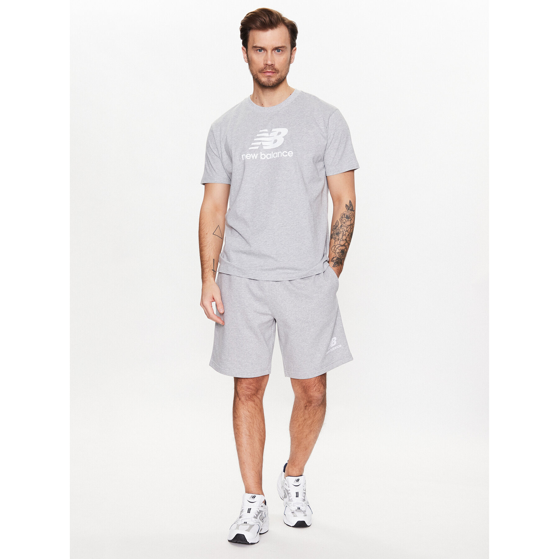 New Balance Тишърт MT31541 Сив Relaxed Fit - Pepit.bg