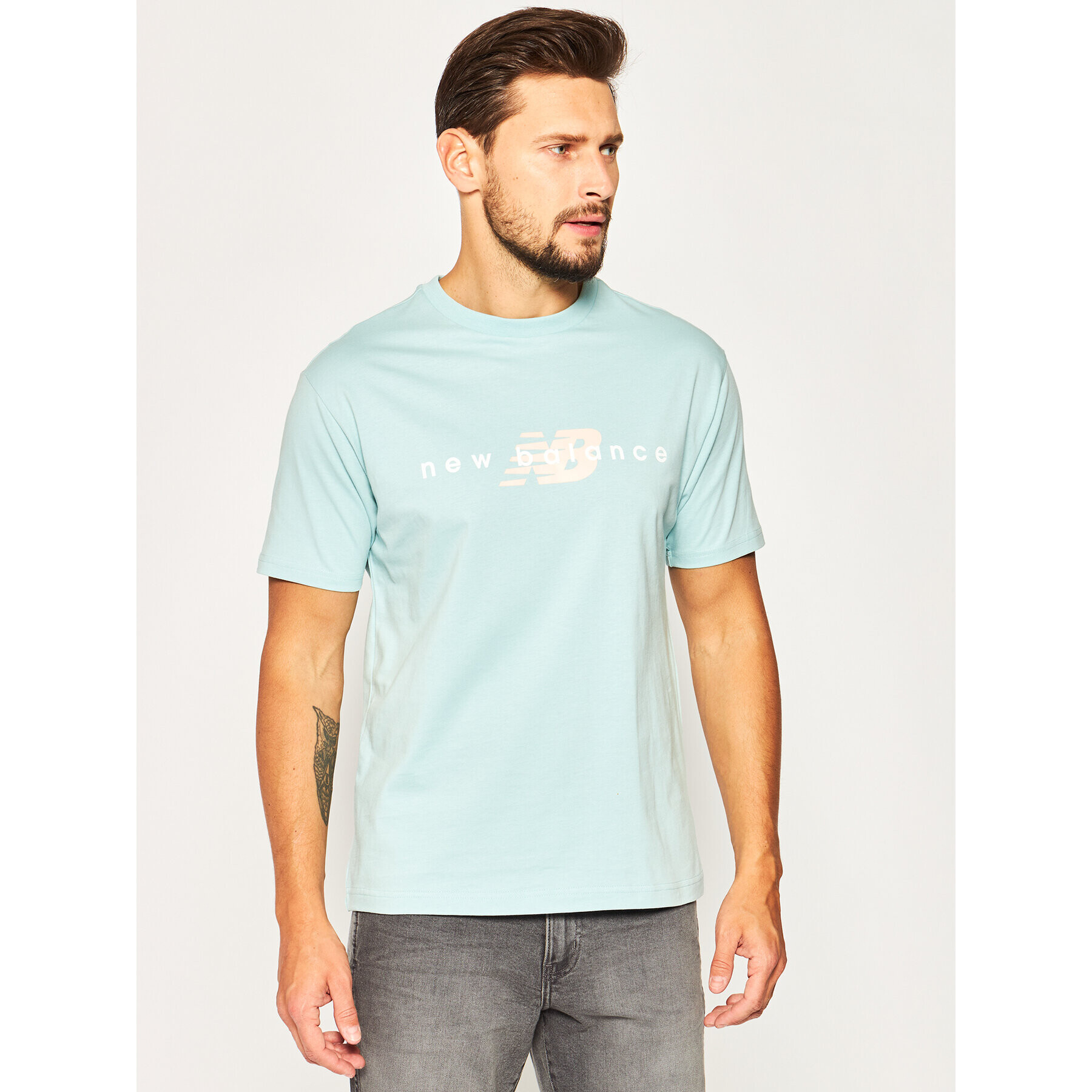 New Balance Тишърт Nbathprpfrendst MT01516D Зелен Regular Fit - Pepit.bg