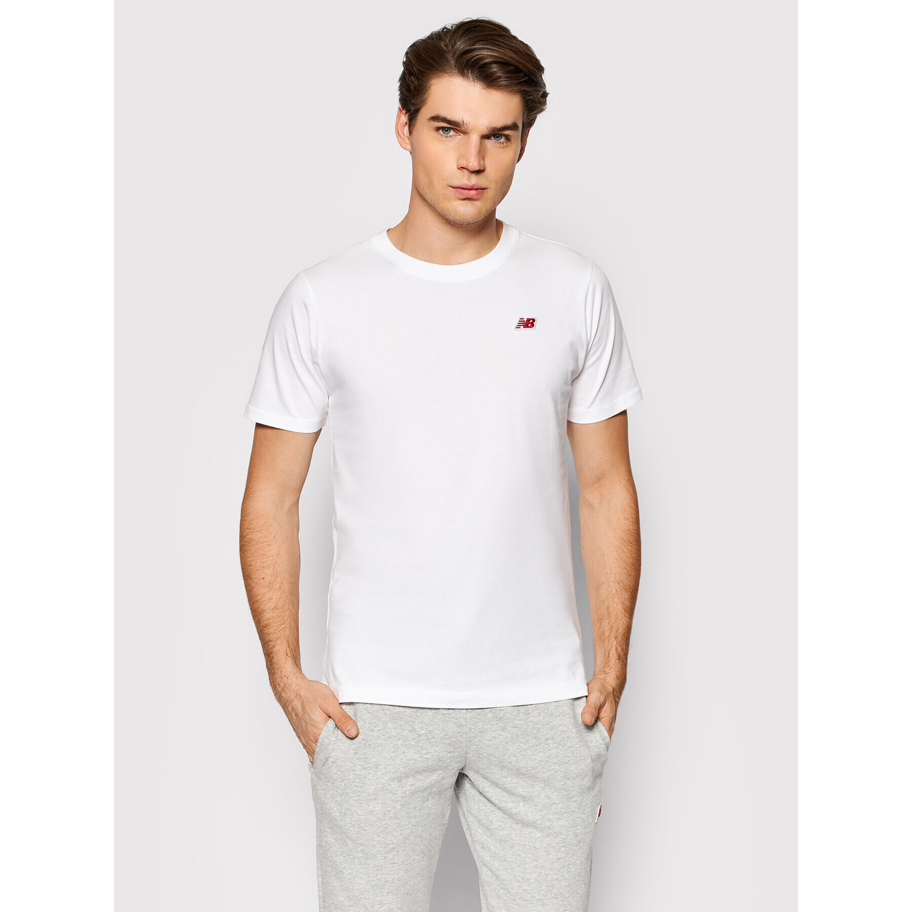 New Balance Тишърт Small Pack MT13660 Бял Relaxed Fit - Pepit.bg