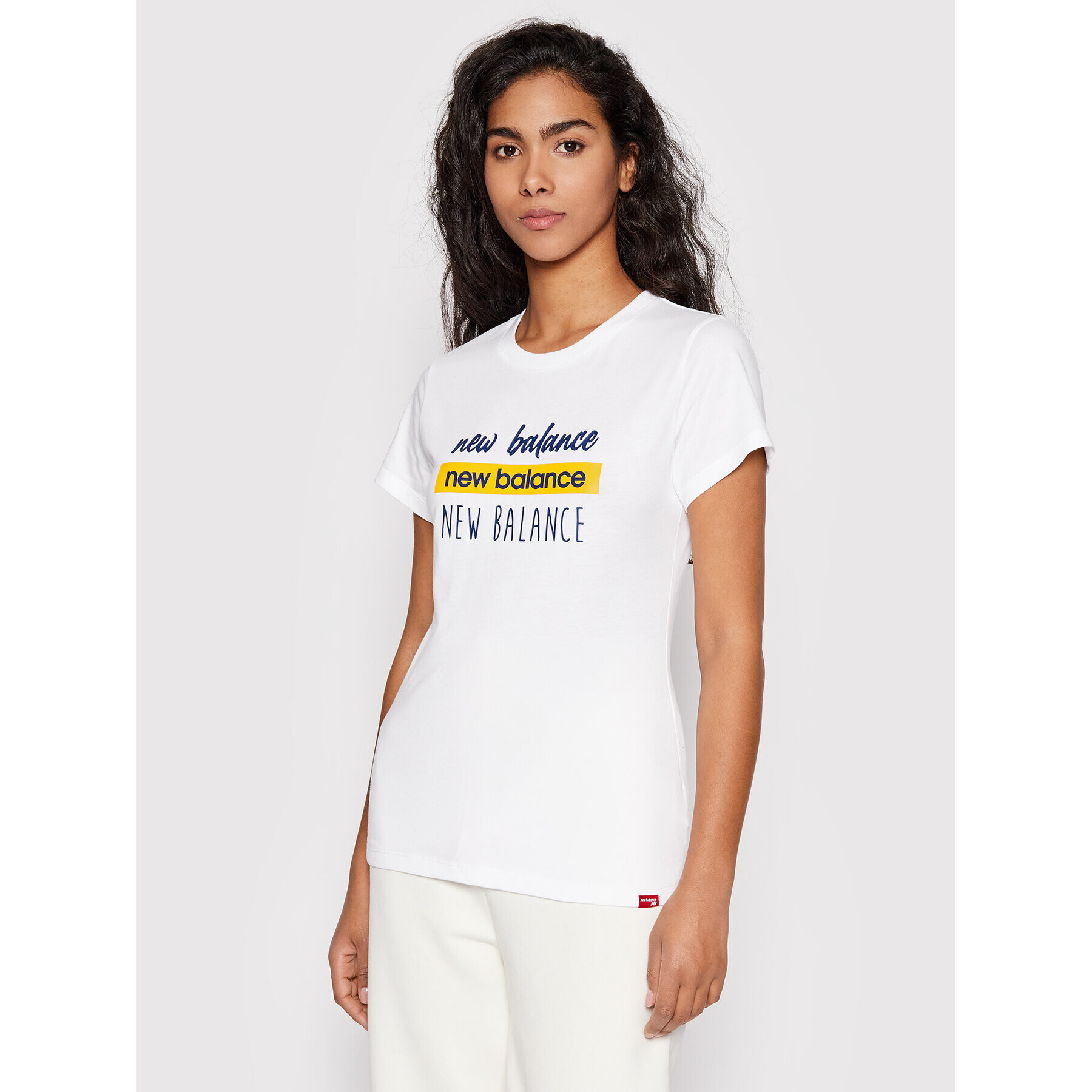 New Balance Тишърт Sprt WT21802 Бял Athletic Fit - Pepit.bg
