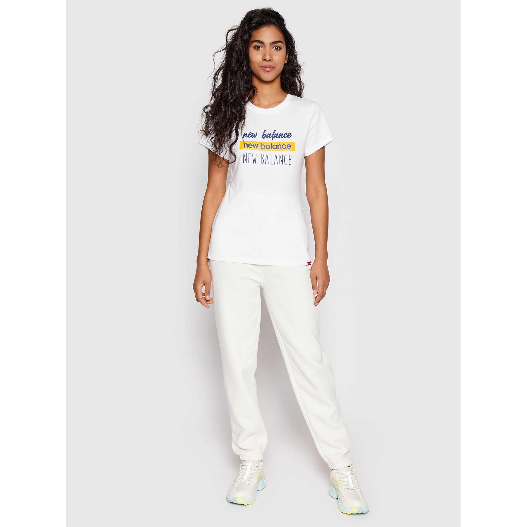 New Balance Тишърт Sprt WT21802 Бял Athletic Fit - Pepit.bg