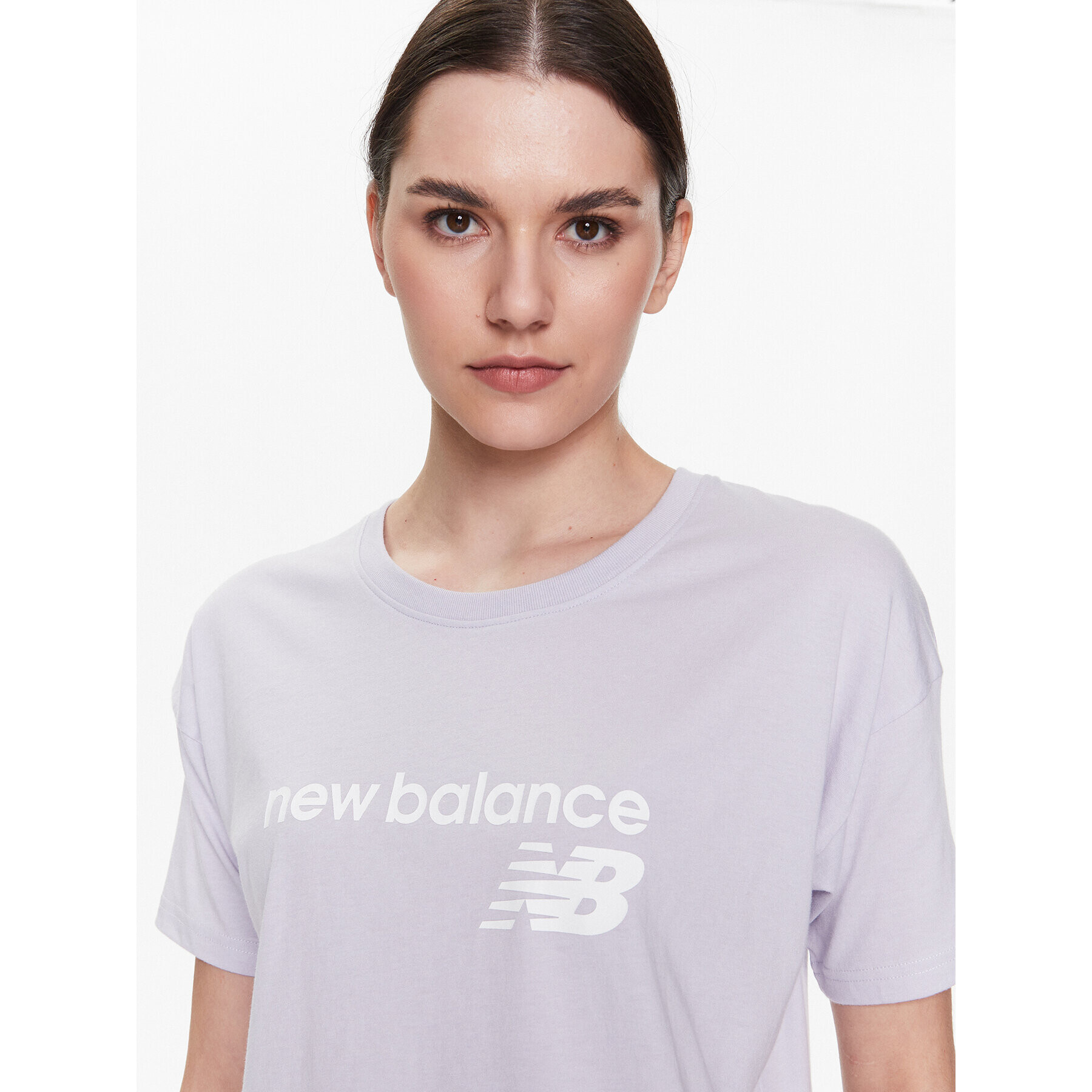 New Balance Тишърт Stacked WT03805 Виолетов Relaxed Fit - Pepit.bg