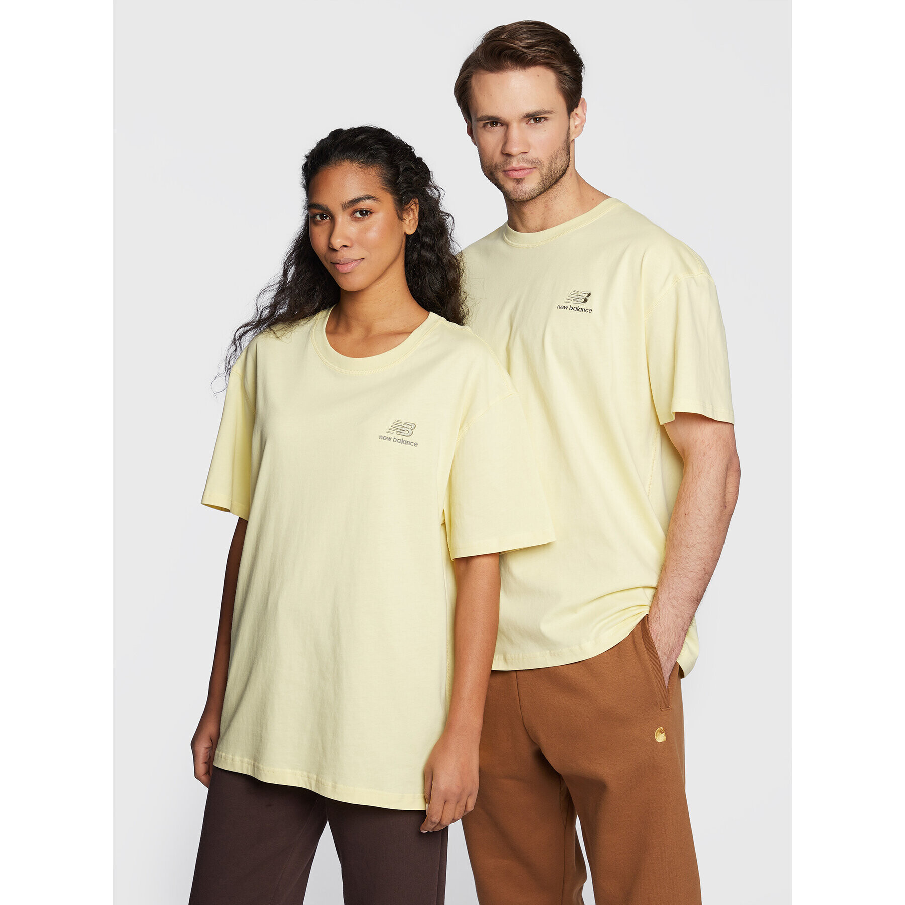 New Balance Тишърт Unisex UT21503 Жълт Relaxed Fit - Pepit.bg