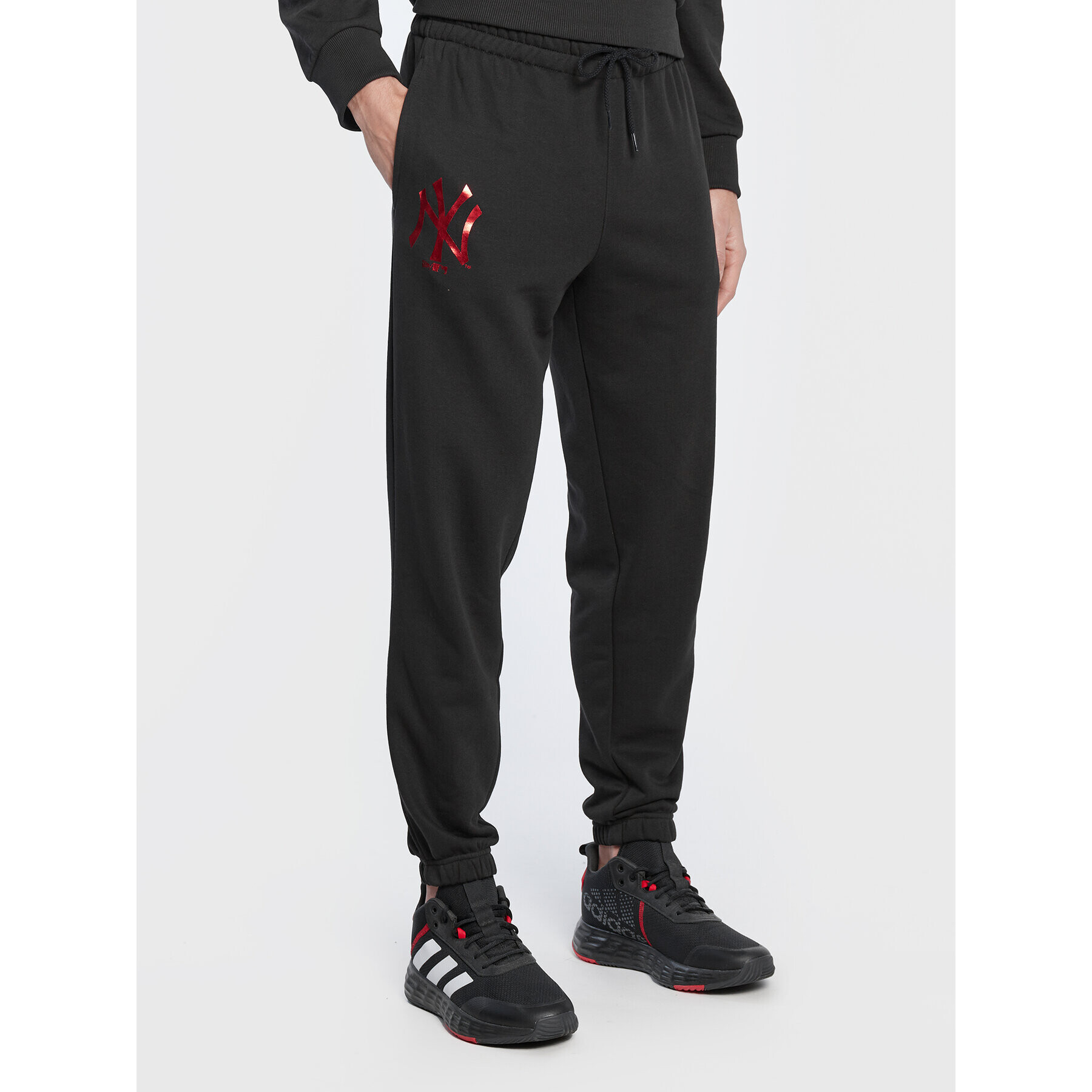 New Era Долнище анцуг MLB Foil 60284757 Черен Relaxed Fit - Pepit.bg