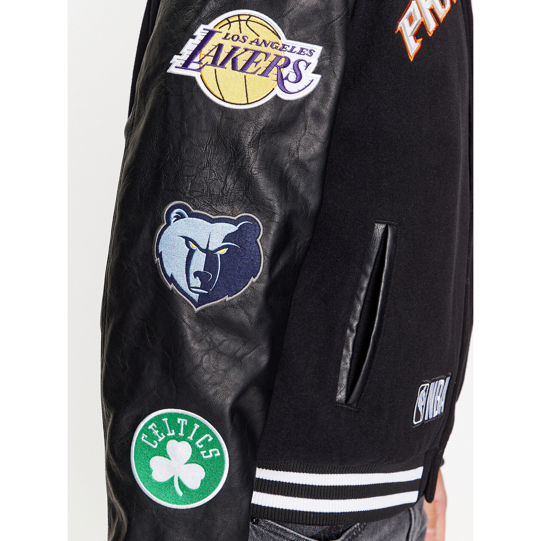 New Era Яке бомбър Nba Badge Varsity 60416374 Черен Regular Fit - Pepit.bg