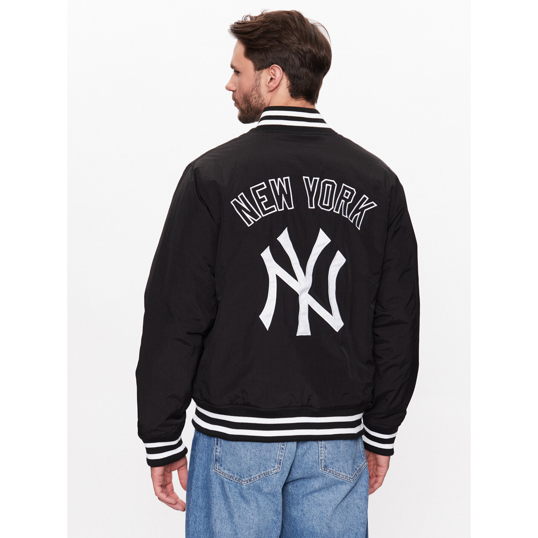 New Era Яке бомбър New York Yankees MLB Team Logo 60332171 Черен Regular Fit - Pepit.bg