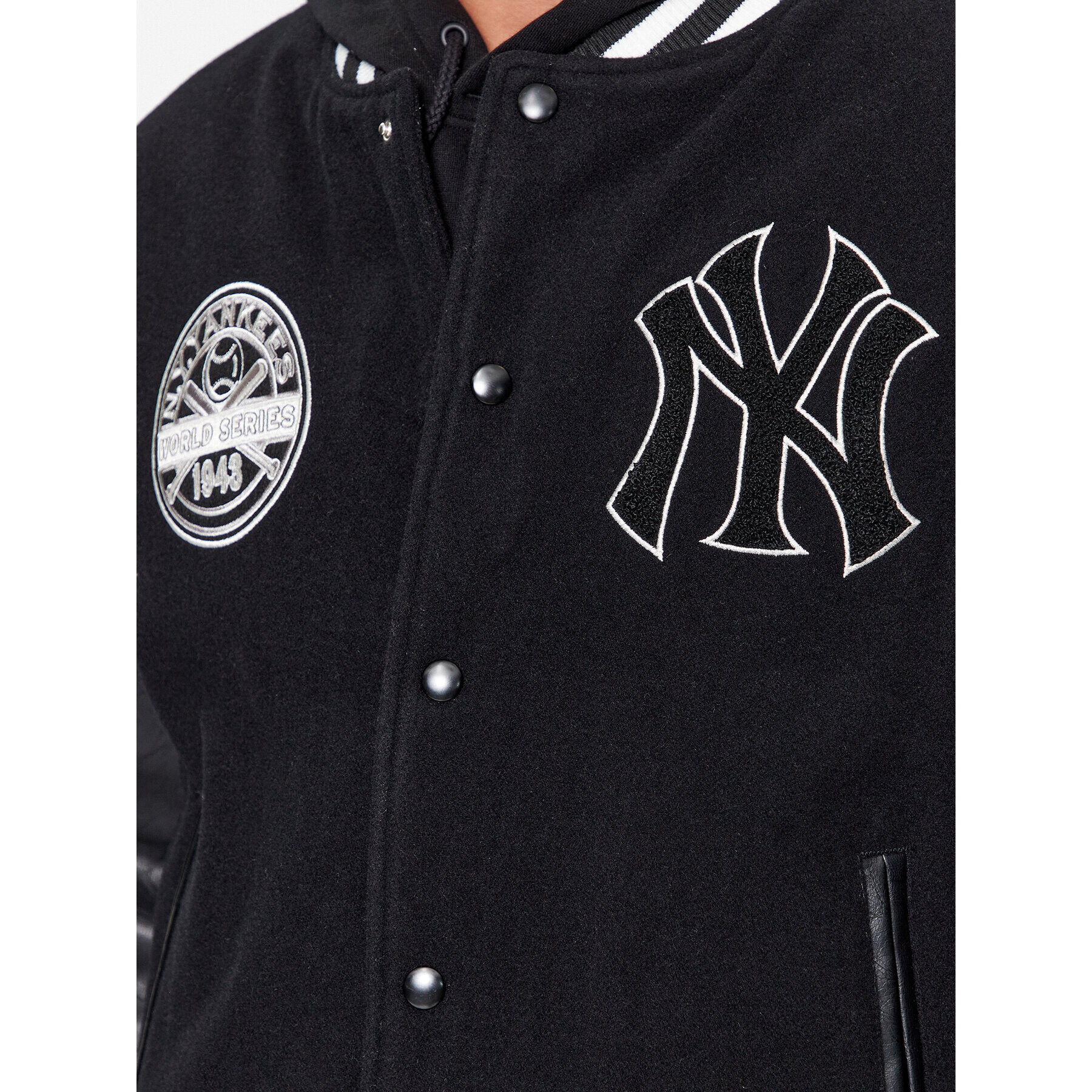 New Era Яке бомбър New York Yankess MLB Logo Varsity 60416325 Черен Regular Fit - Pepit.bg