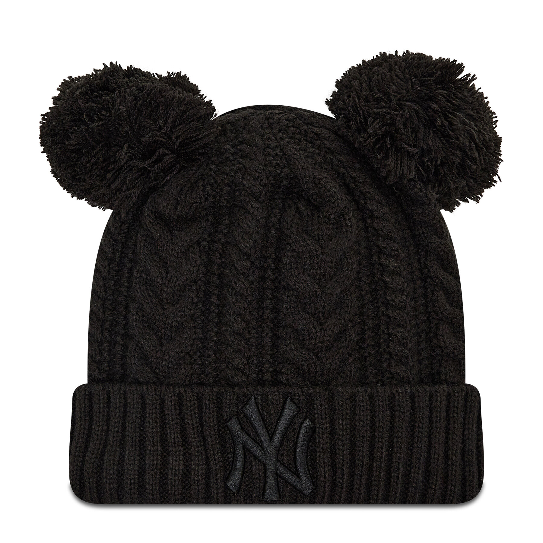 New Era Шапка Chyt Double Pom Cuf Youth 60141618 Черен - Pepit.bg