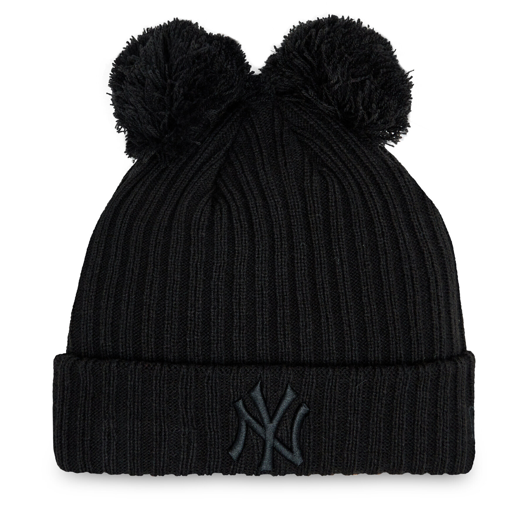 New Era Шапка Double Pom New York Yankees Beanie 60364290 Черен - Pepit.bg