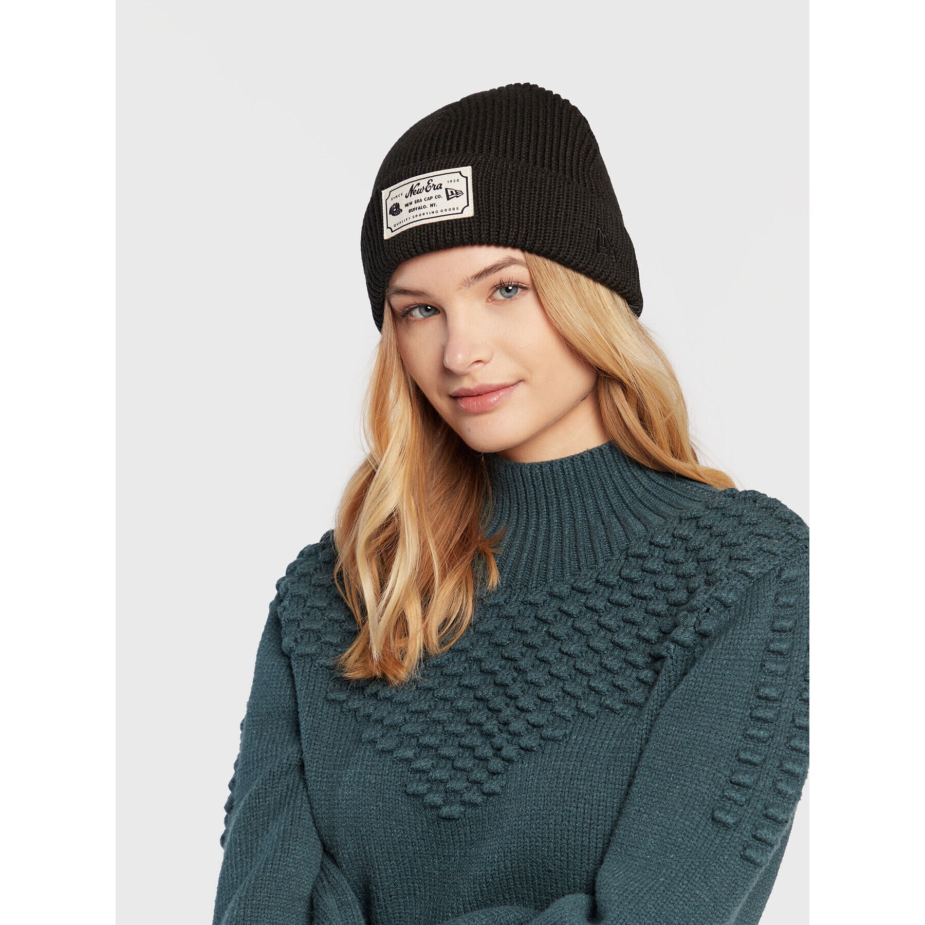 New Era Шапка NE Patch Short Cuff 60285039 Черен - Pepit.bg