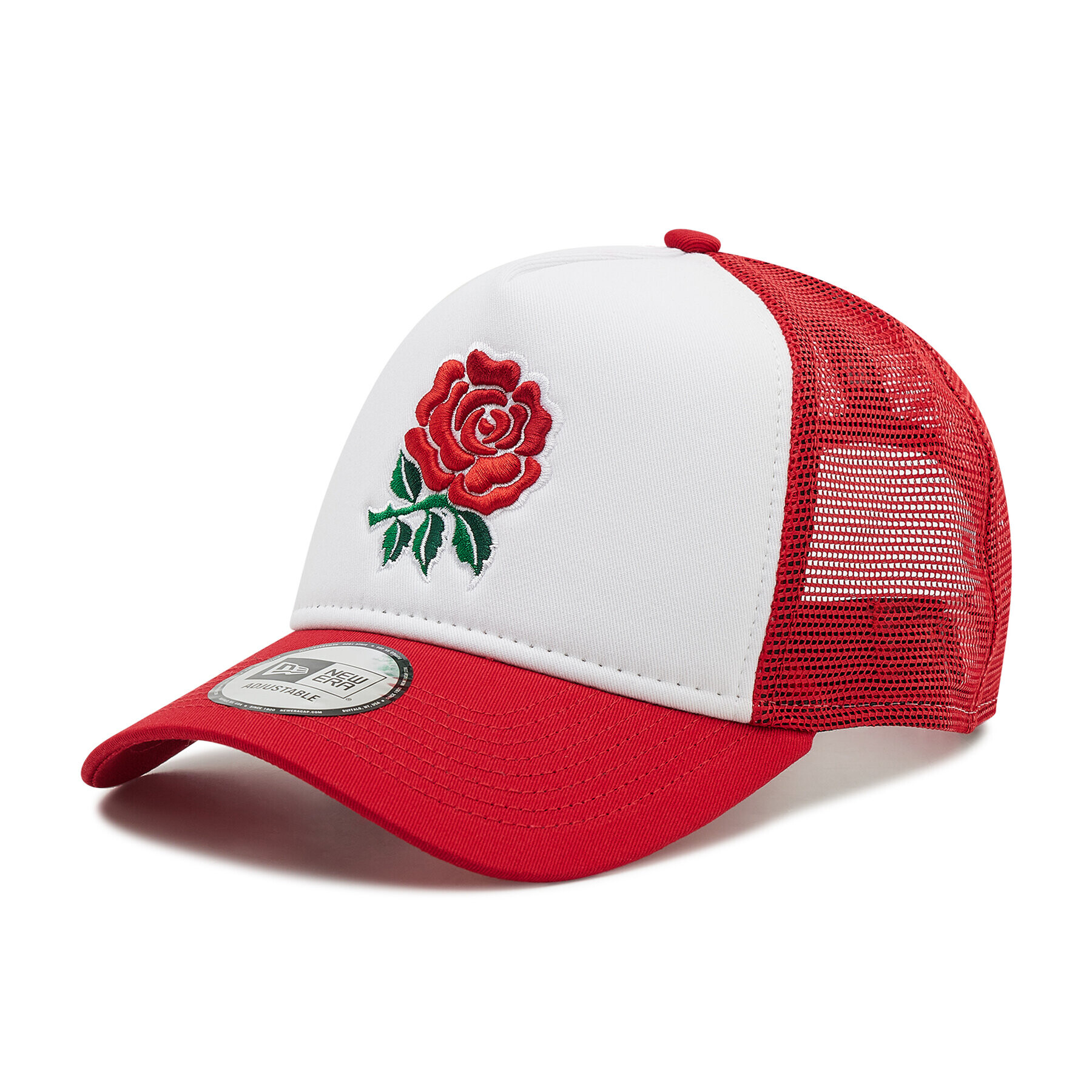 New Era Шапка с козирка England Rugby Union Rose Trucker 12551658 Бял - Pepit.bg