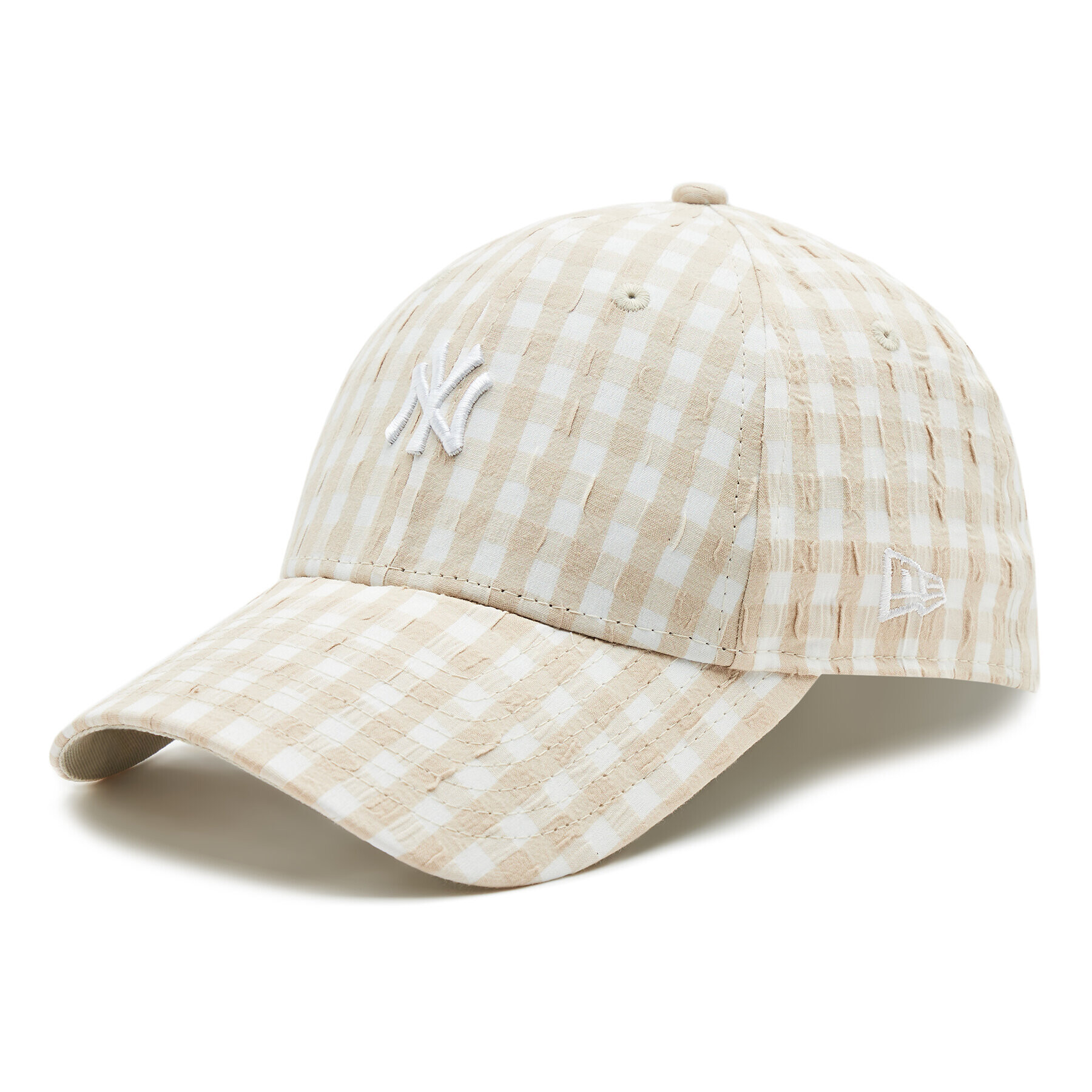 New Era Шапка с козирка Gingham 60298637 Бежов - Pepit.bg