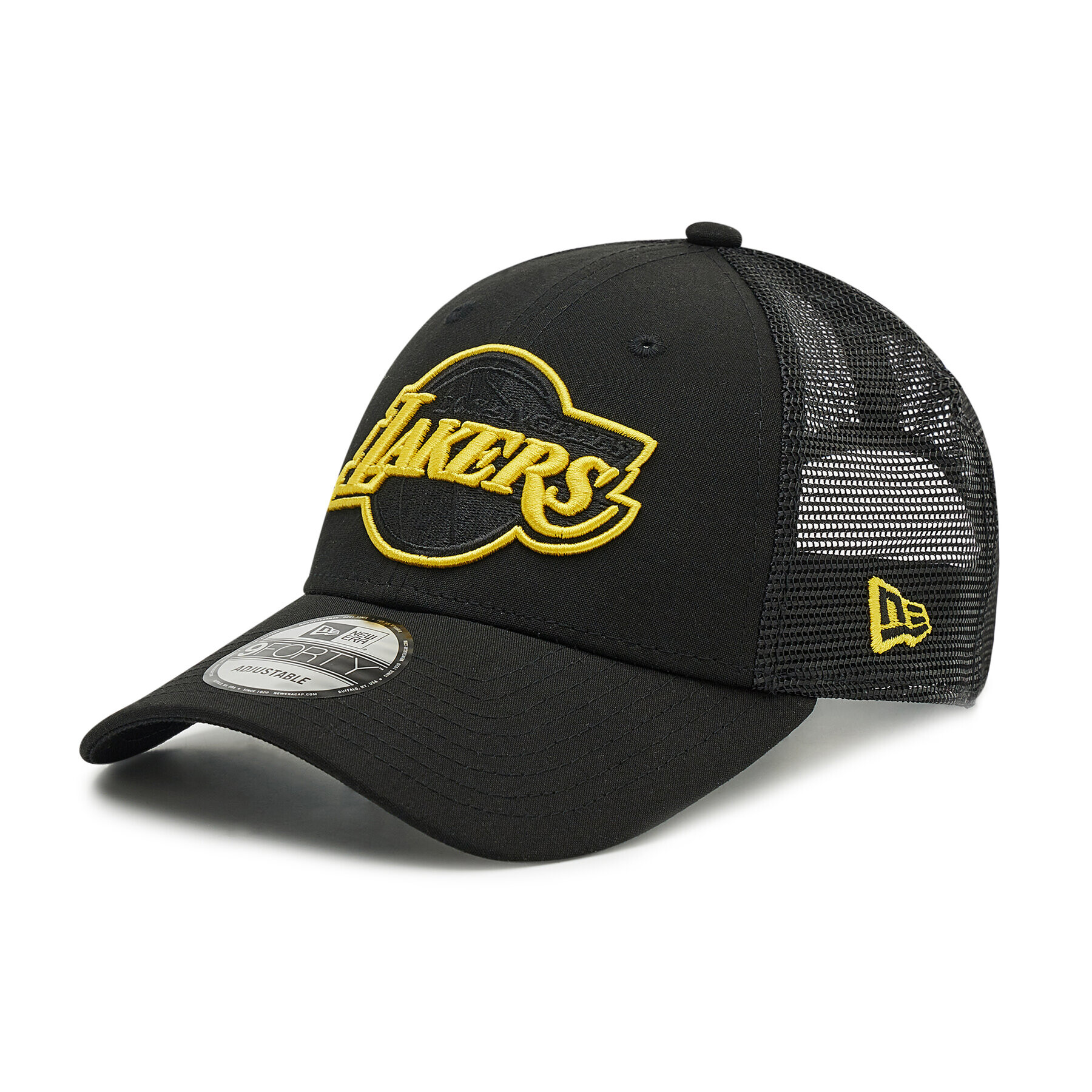 New Era Шапка с козирка LA Lakers Home Field 9FORTY A-Frame Trucker 60222305 Черен - Pepit.bg