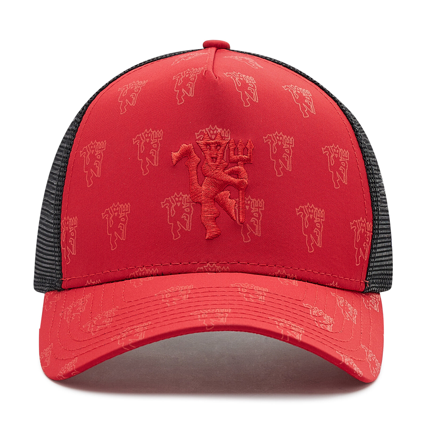 New Era Шапка с козирка Manchester United All Over Print A-Frame Trucker 60221463 Червен - Pepit.bg