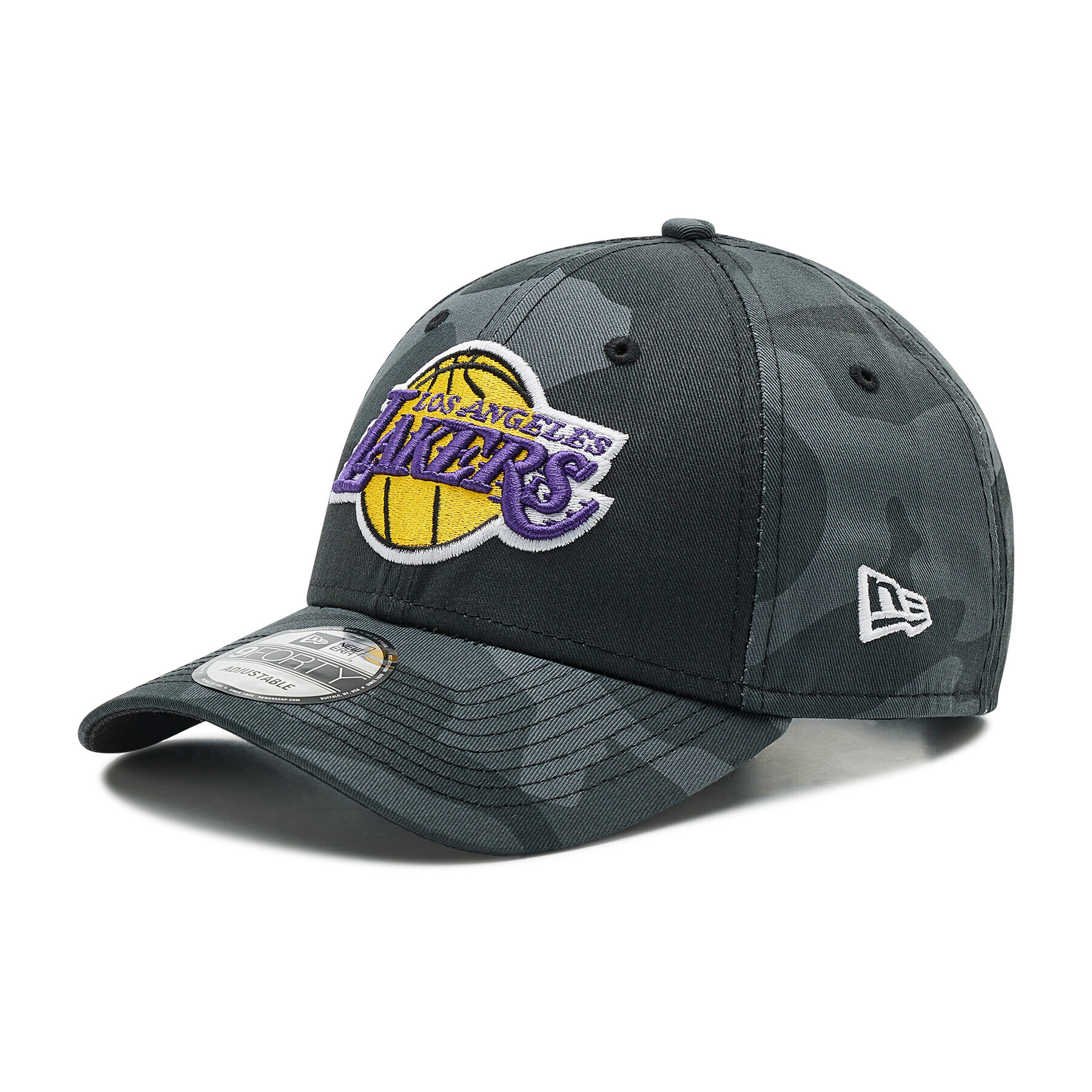 New Era Шапка с козирка NBA Camo 9Forty Los Angeles Lakers 60240494 Черен - Pepit.bg