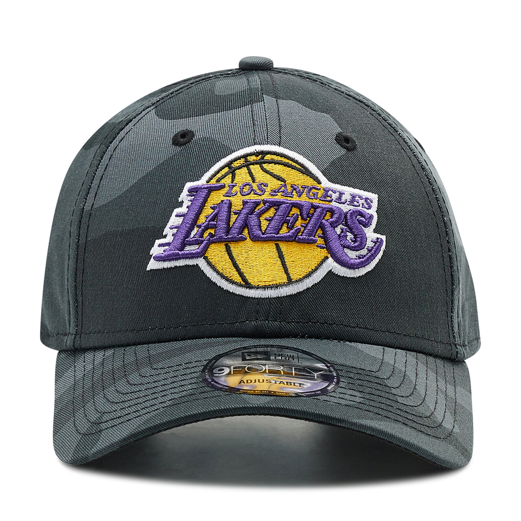 New Era Шапка с козирка NBA Camo 9Forty Los Angeles Lakers 60240494 Черен - Pepit.bg