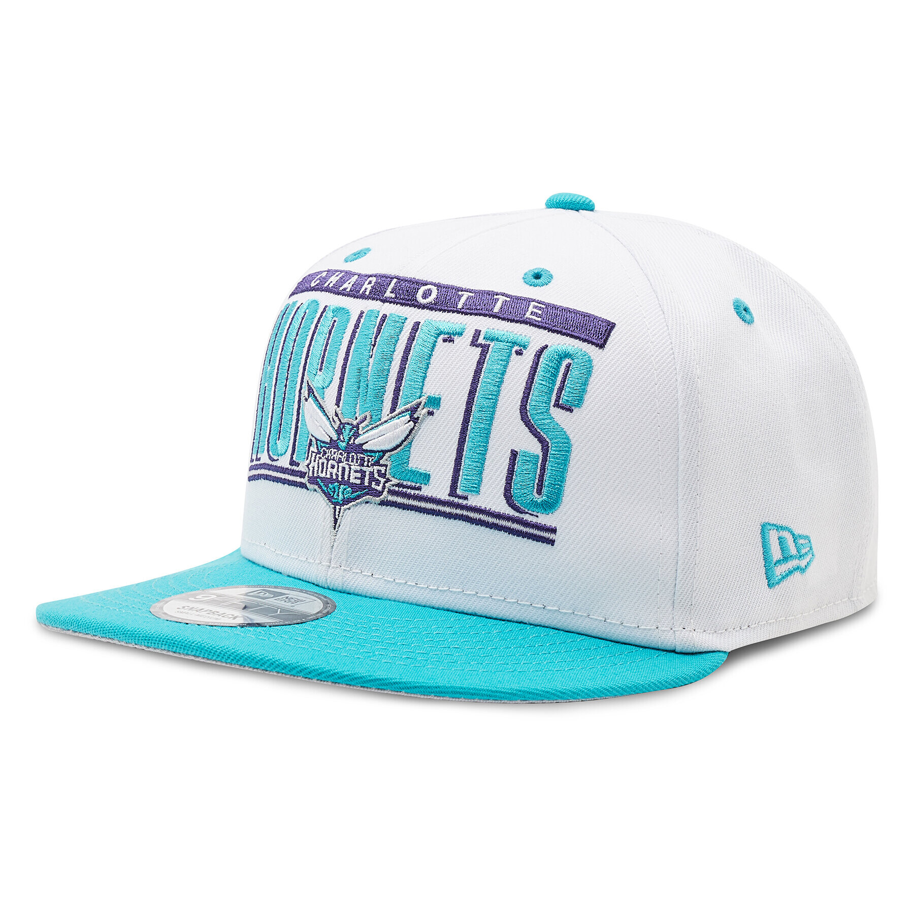 New Era Шапка с козирка NBA Retro Tile Charlotte Hornets 60288553 Бял - Pepit.bg