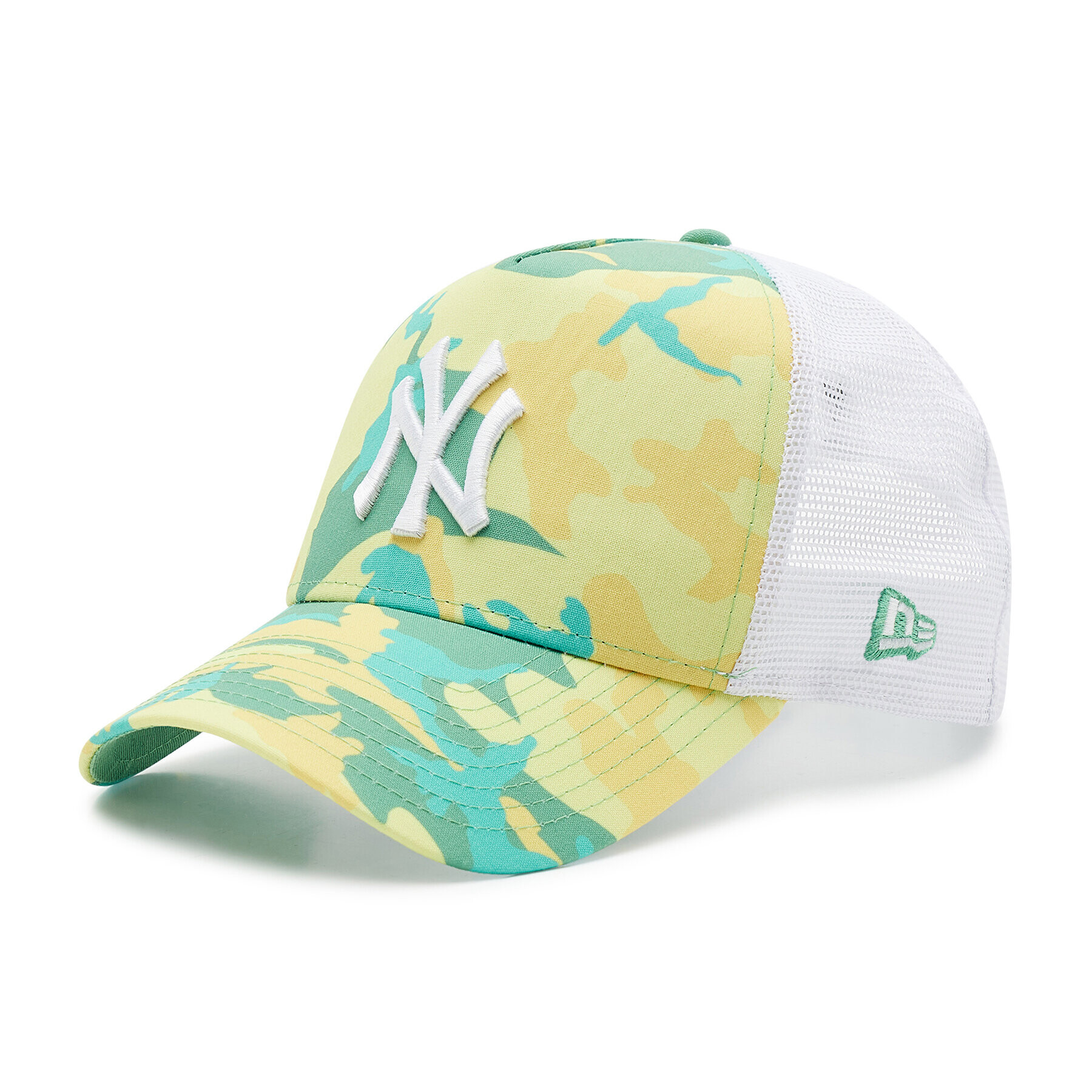 New Era Шапка с козирка New York Yankees Camo Pack A-Frame Trucker 60240648 Зелен - Pepit.bg