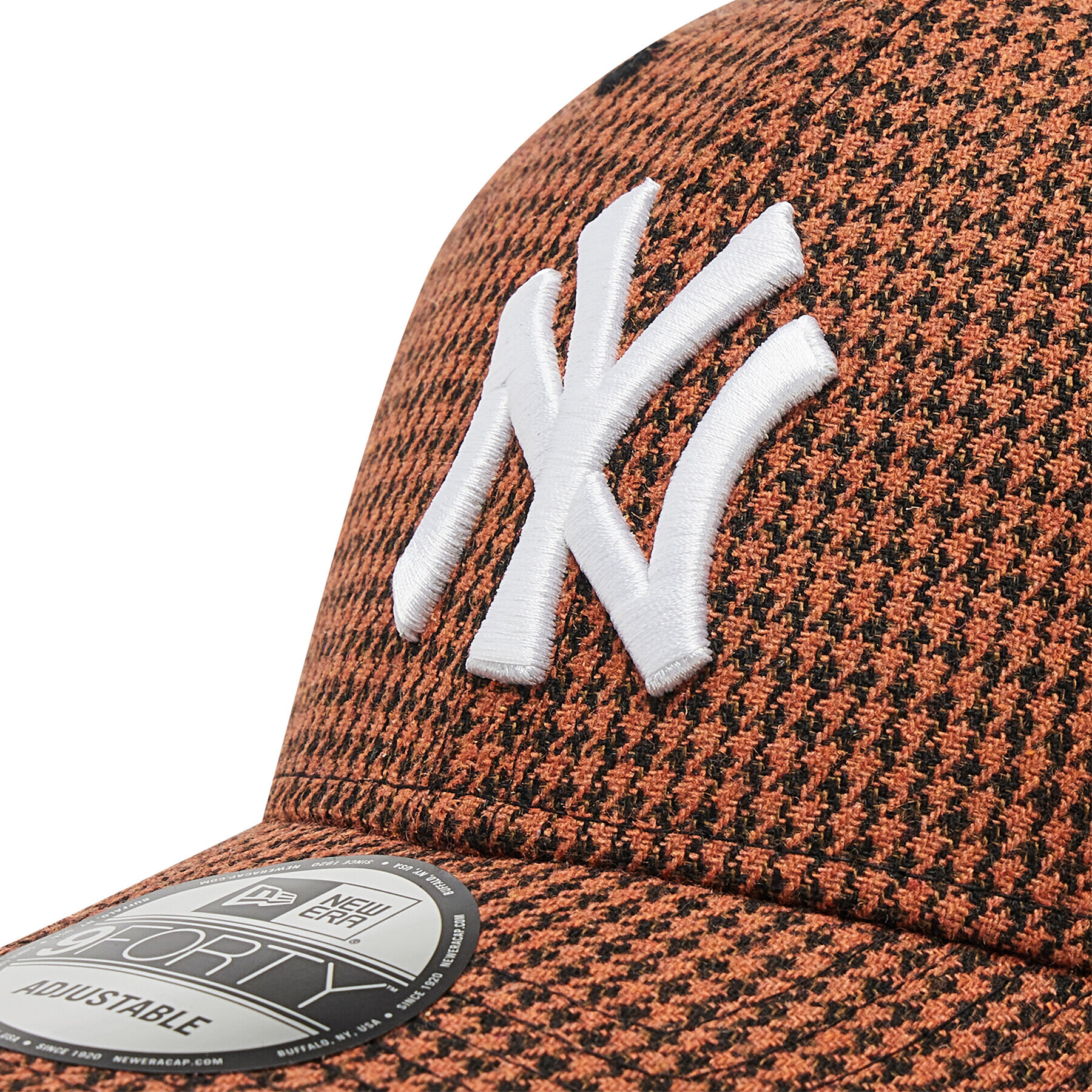 New Era Шапка с козирка New York Yankees Houndstooth 9Forty 60184649 Кафяв - Pepit.bg