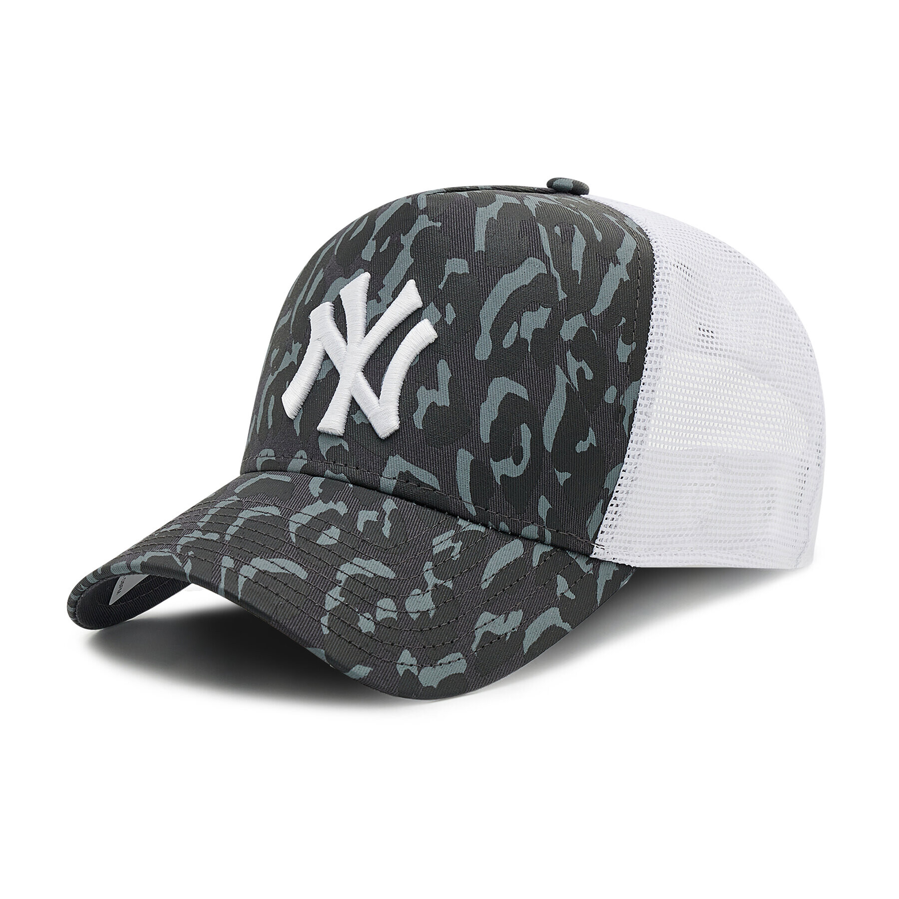 New Era Шапка с козирка New York Yankees Leopard Print A-Frame Trucker 60222318 Сив - Pepit.bg