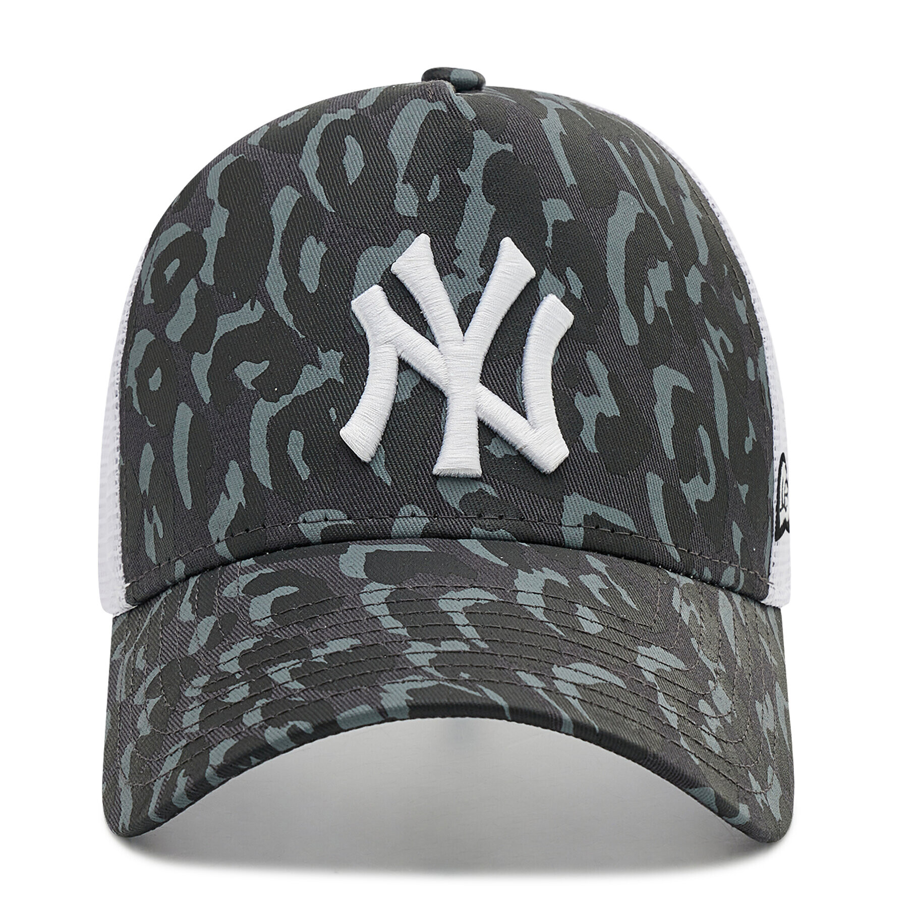 New Era Шапка с козирка New York Yankees Leopard Print A-Frame Trucker 60222318 Сив - Pepit.bg