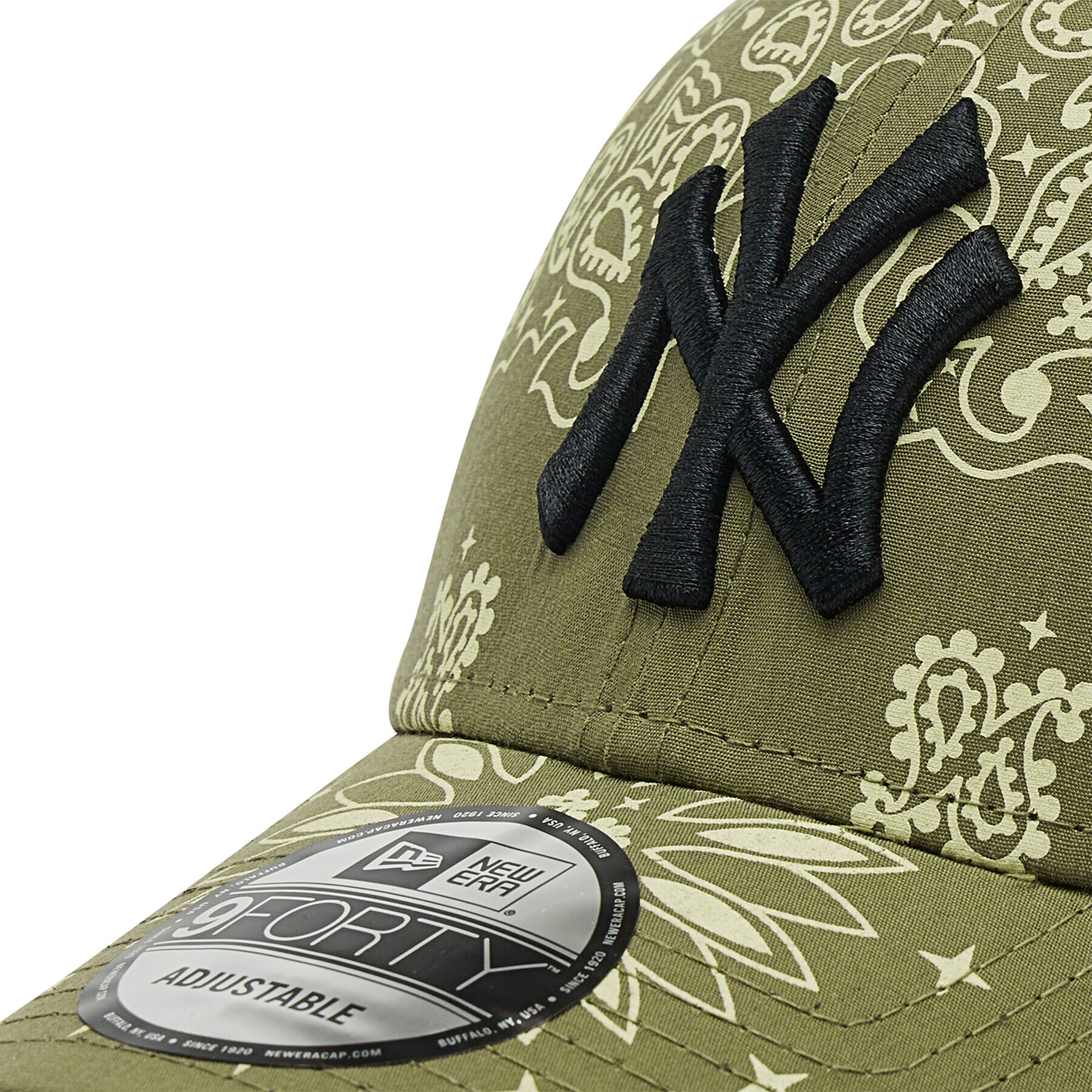 New Era Шапка с козирка New York Yankees Paisley Print 9Forty 60222418 Зелен - Pepit.bg