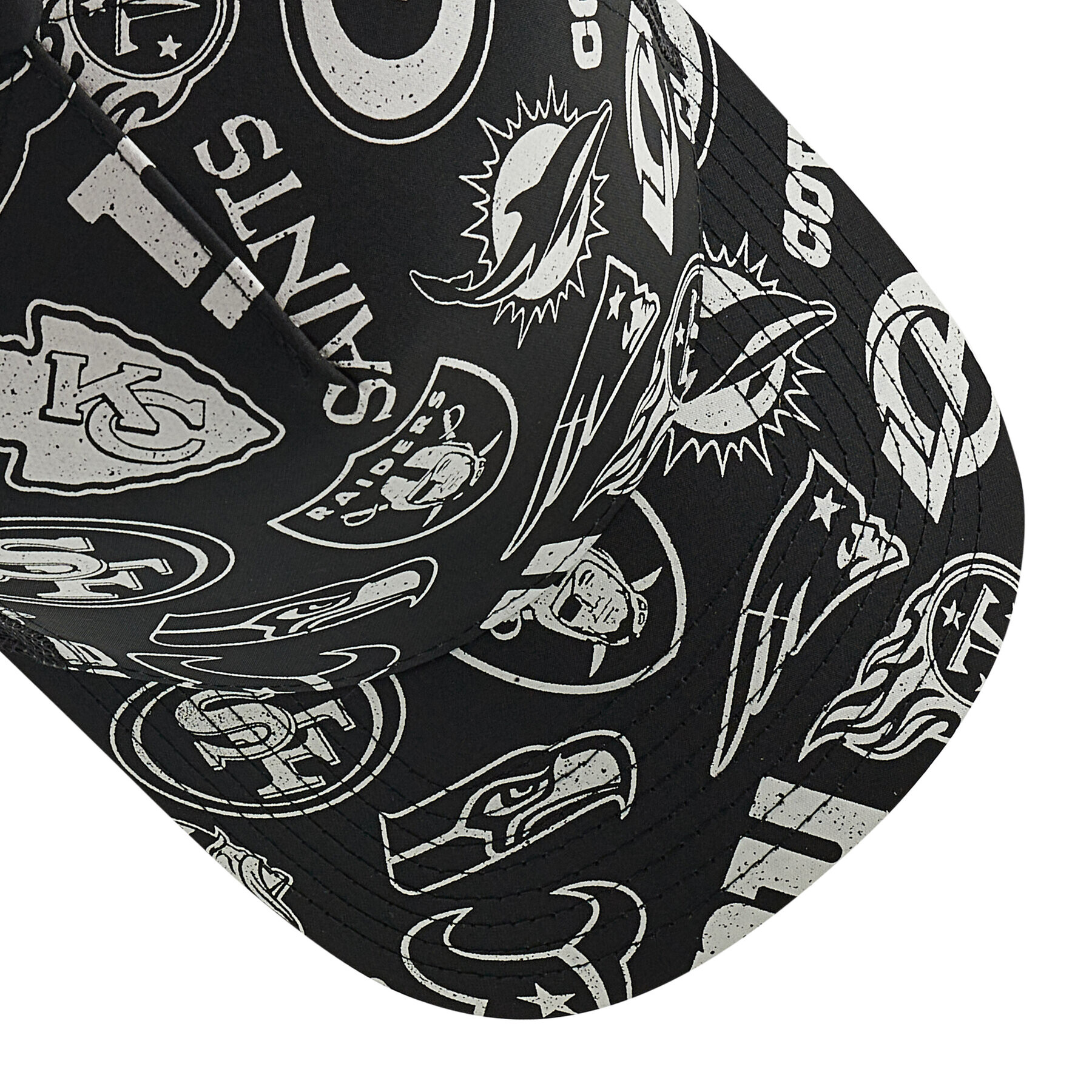 New Era Шапка с козирка Nfl All Over Print A-Frame Trucker 60222274 Черен - Pepit.bg