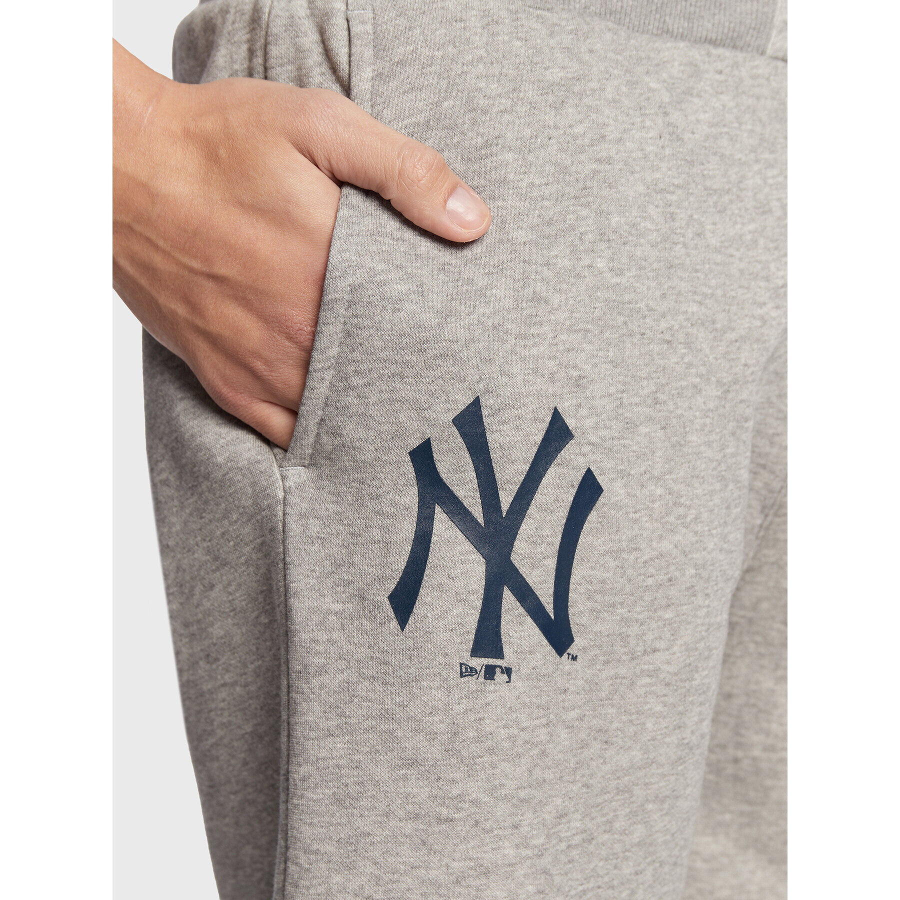 New Era Спортни шорти New York Yankees MLB Logo 60284751 Сив Regular Fit - Pepit.bg