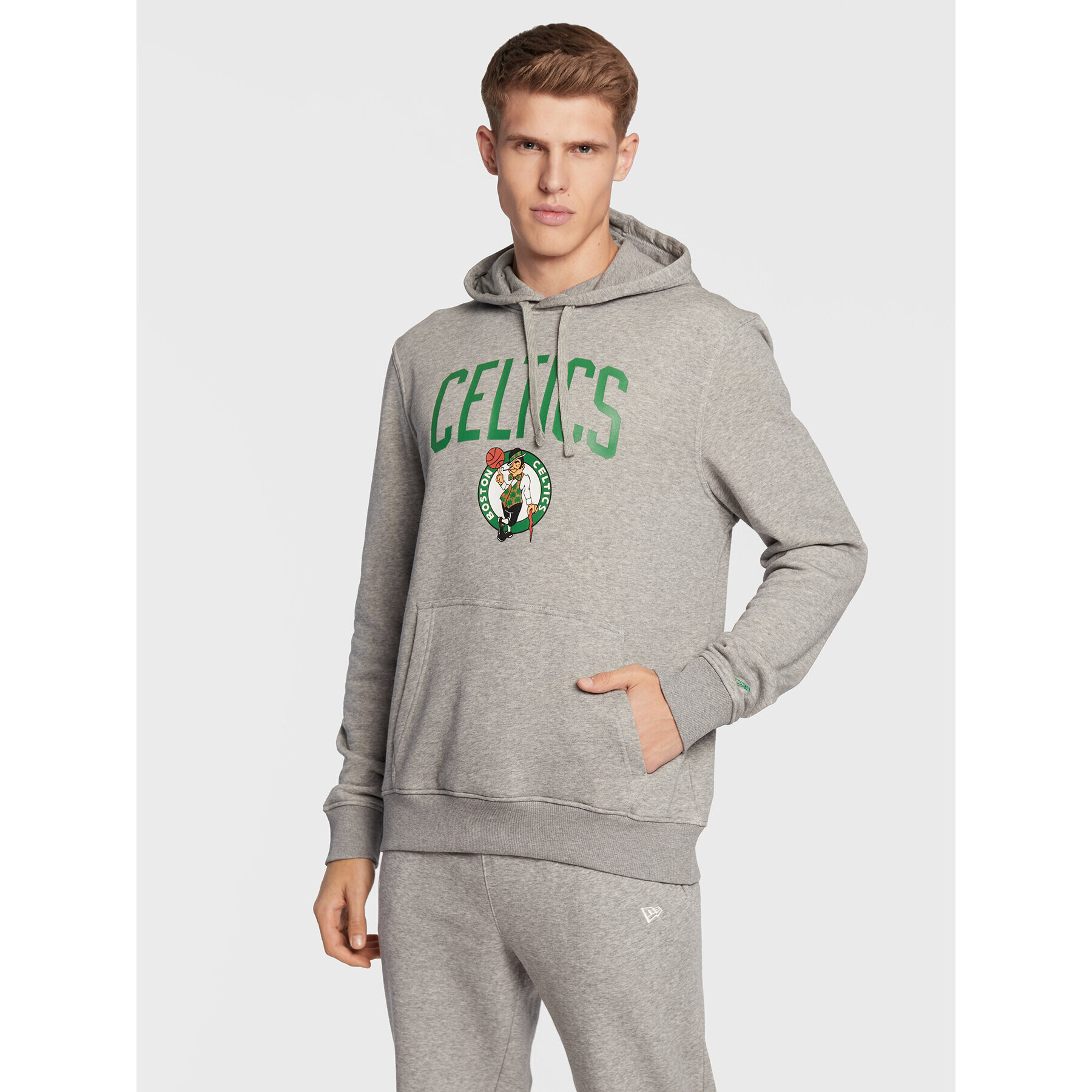 New Era Суитшърт Boston Celtics Team Logo 11546182 Сив Regular Fit - Pepit.bg