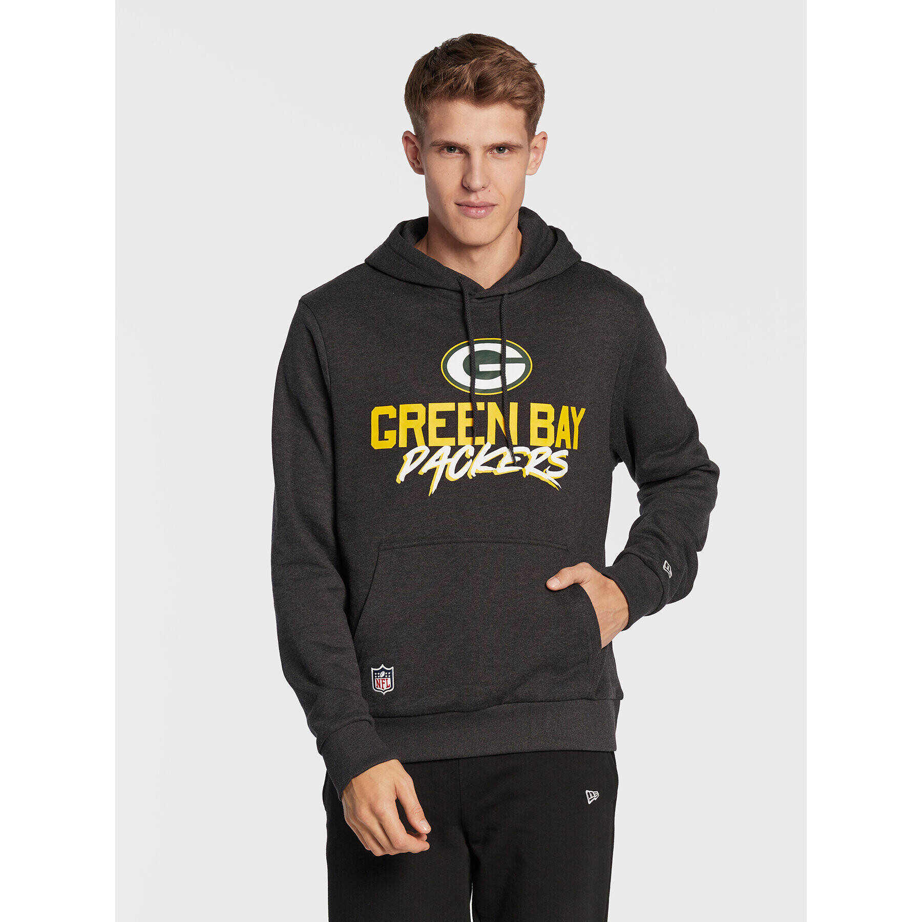 New Era Суитшърт Green Bay Packers NFL Script 60284652 Сив Regular Fit - Pepit.bg