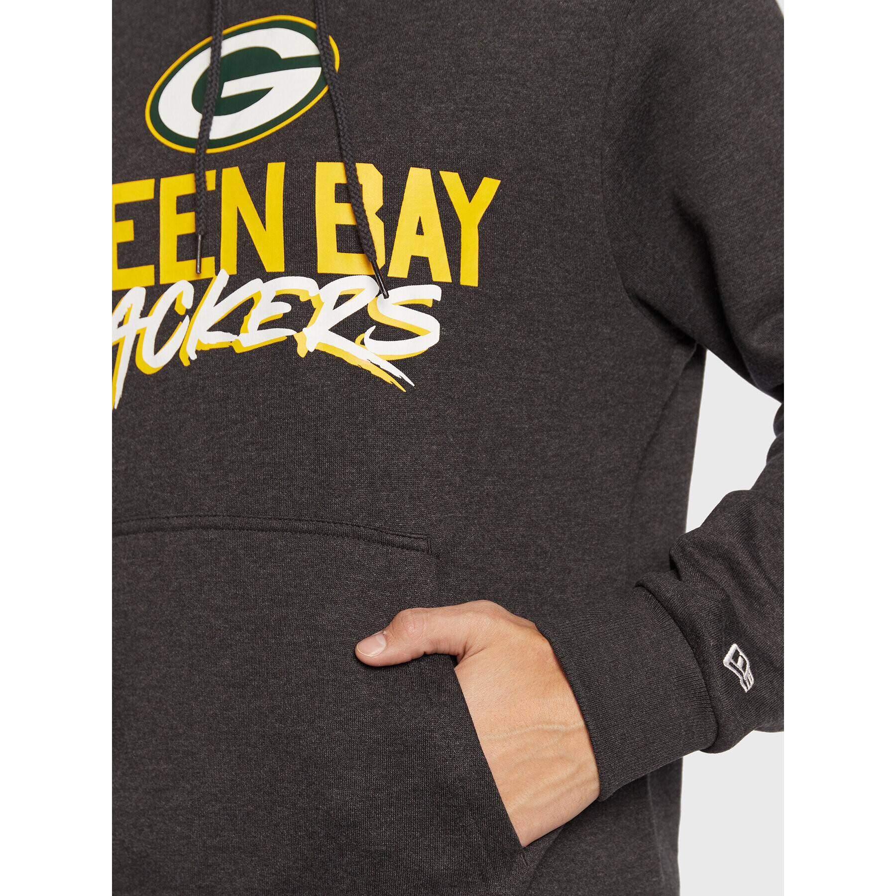 New Era Суитшърт Green Bay Packers NFL Script 60284652 Сив Regular Fit - Pepit.bg