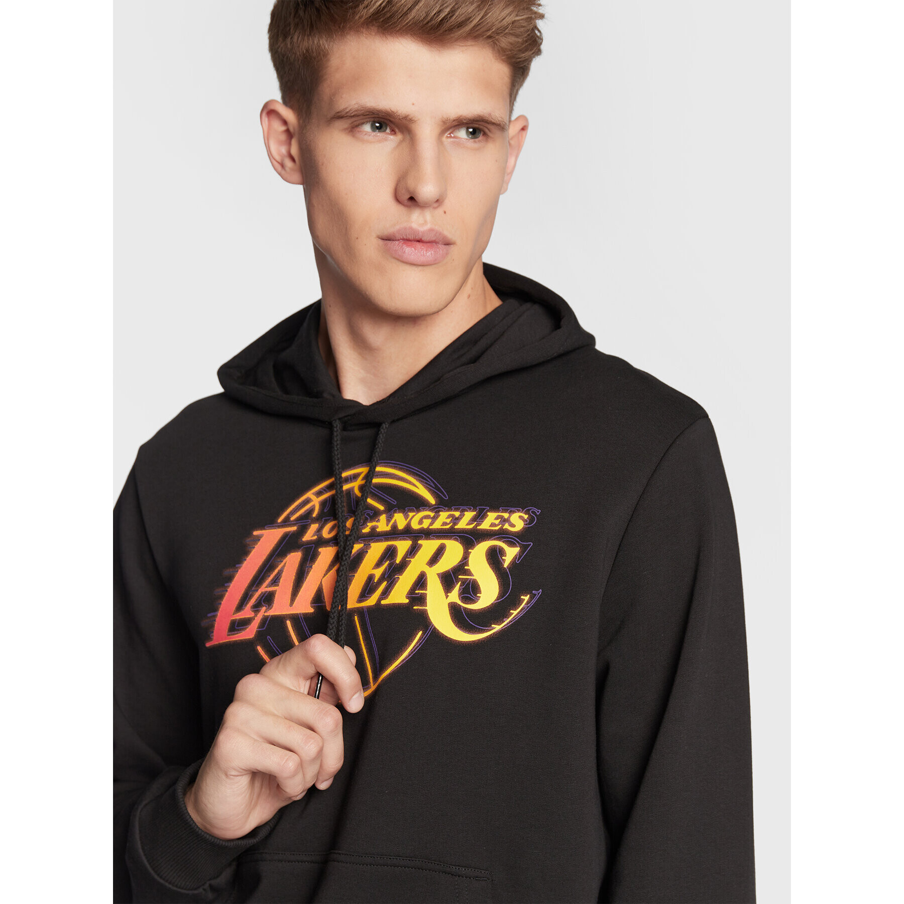 New Era Суитшърт LA Lakers NBA Neon Fade 60284693 Черен Regular Fit - Pepit.bg