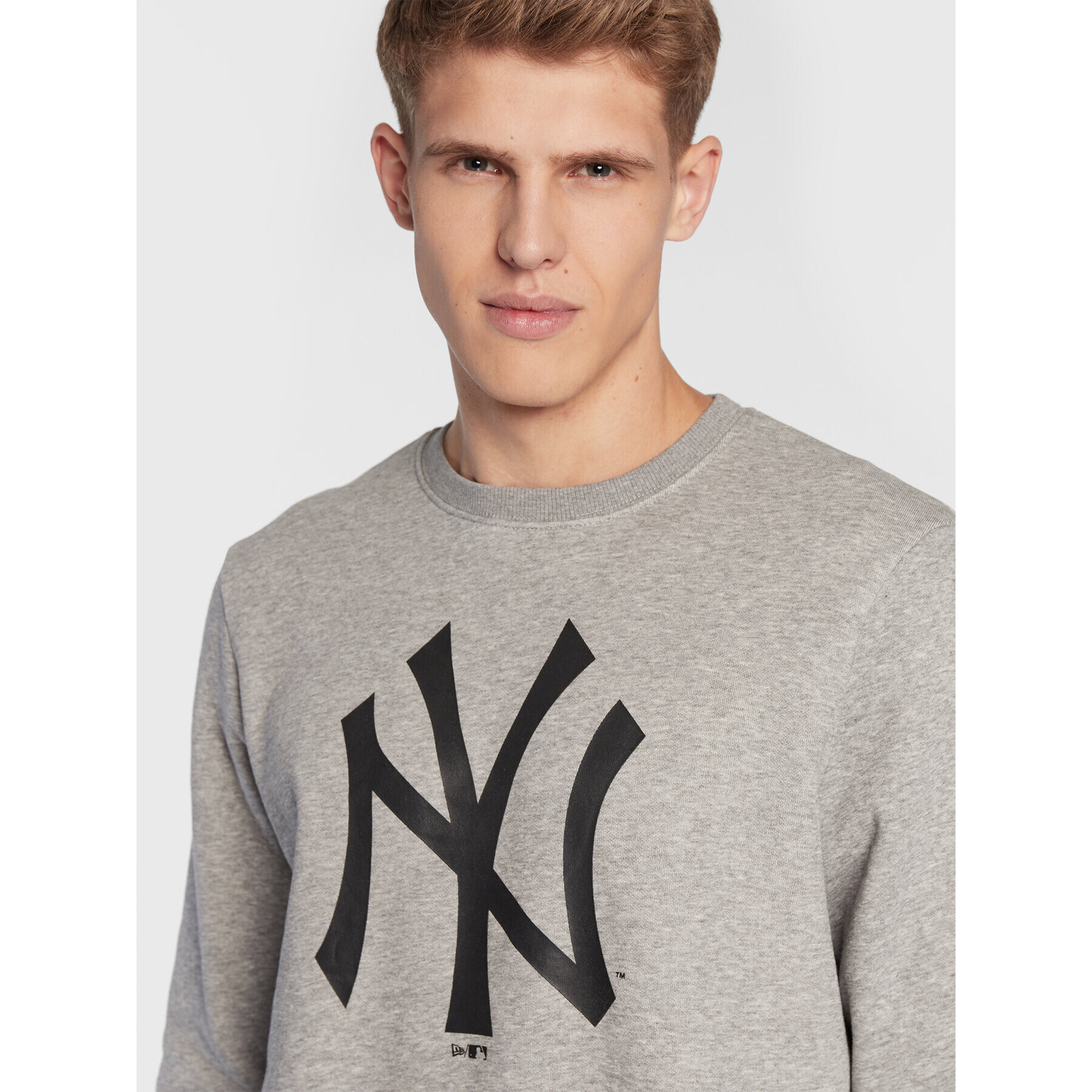 New Era Суитшърт New York Yankees MLB Team Logo 11863704 Сив Regular Fit - Pepit.bg