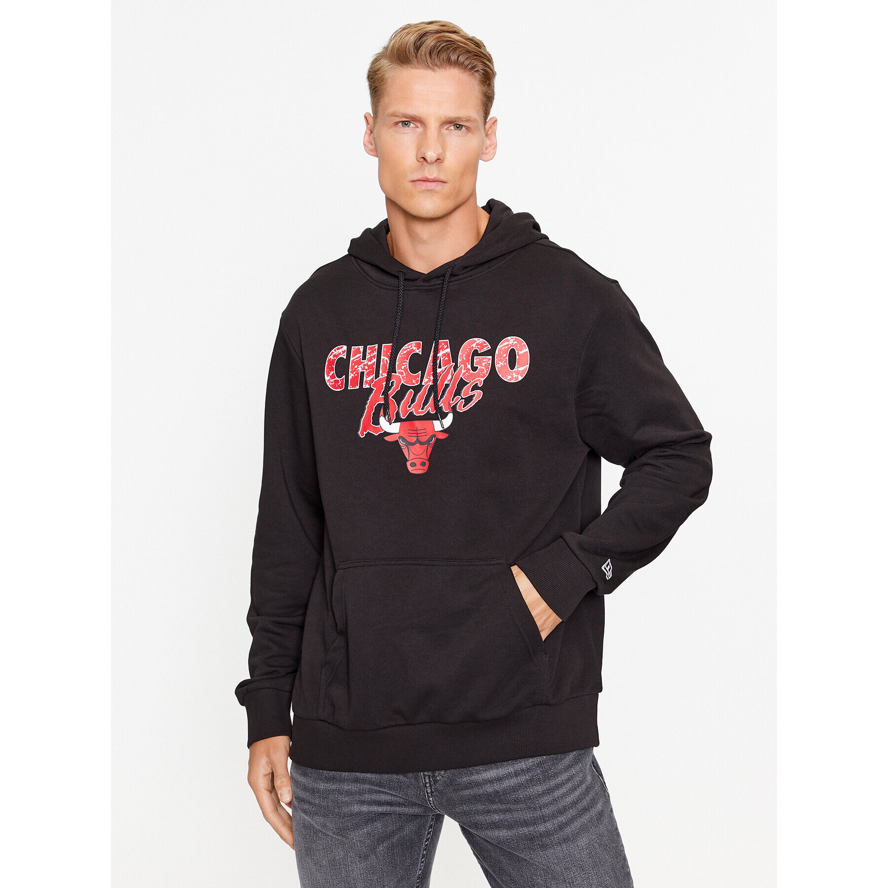 New Era Суитшърт Team Script 60416450 Черен Regular Fit - Pepit.bg