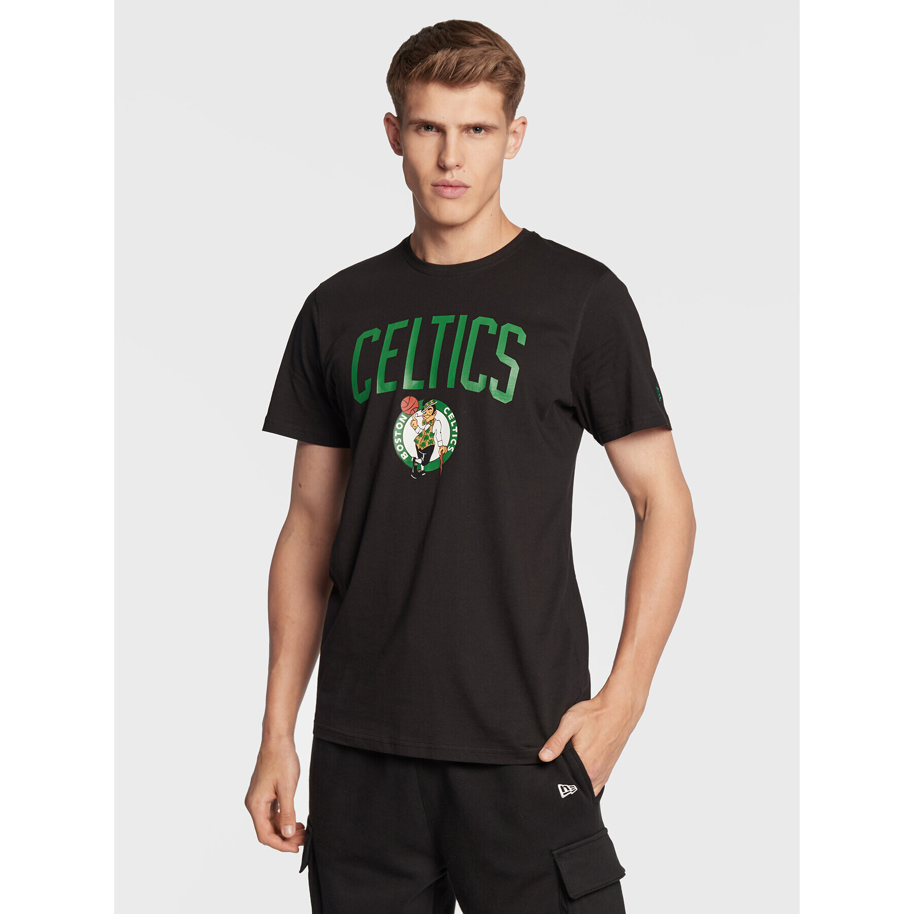 New Era Тишърт Boston Celtics Team Logo 11546157 Черен Regular Fit - Pepit.bg