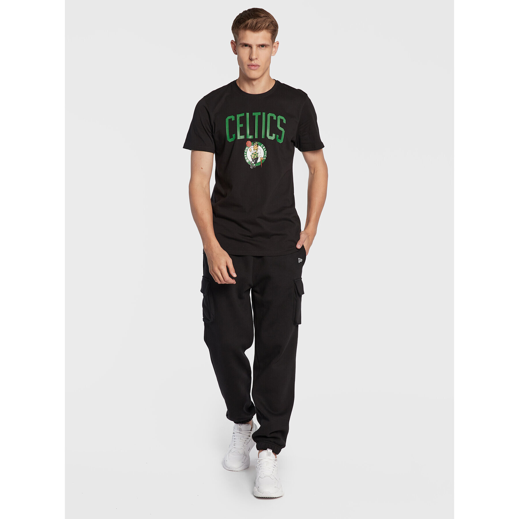 New Era Тишърт Boston Celtics Team Logo 11546157 Черен Regular Fit - Pepit.bg