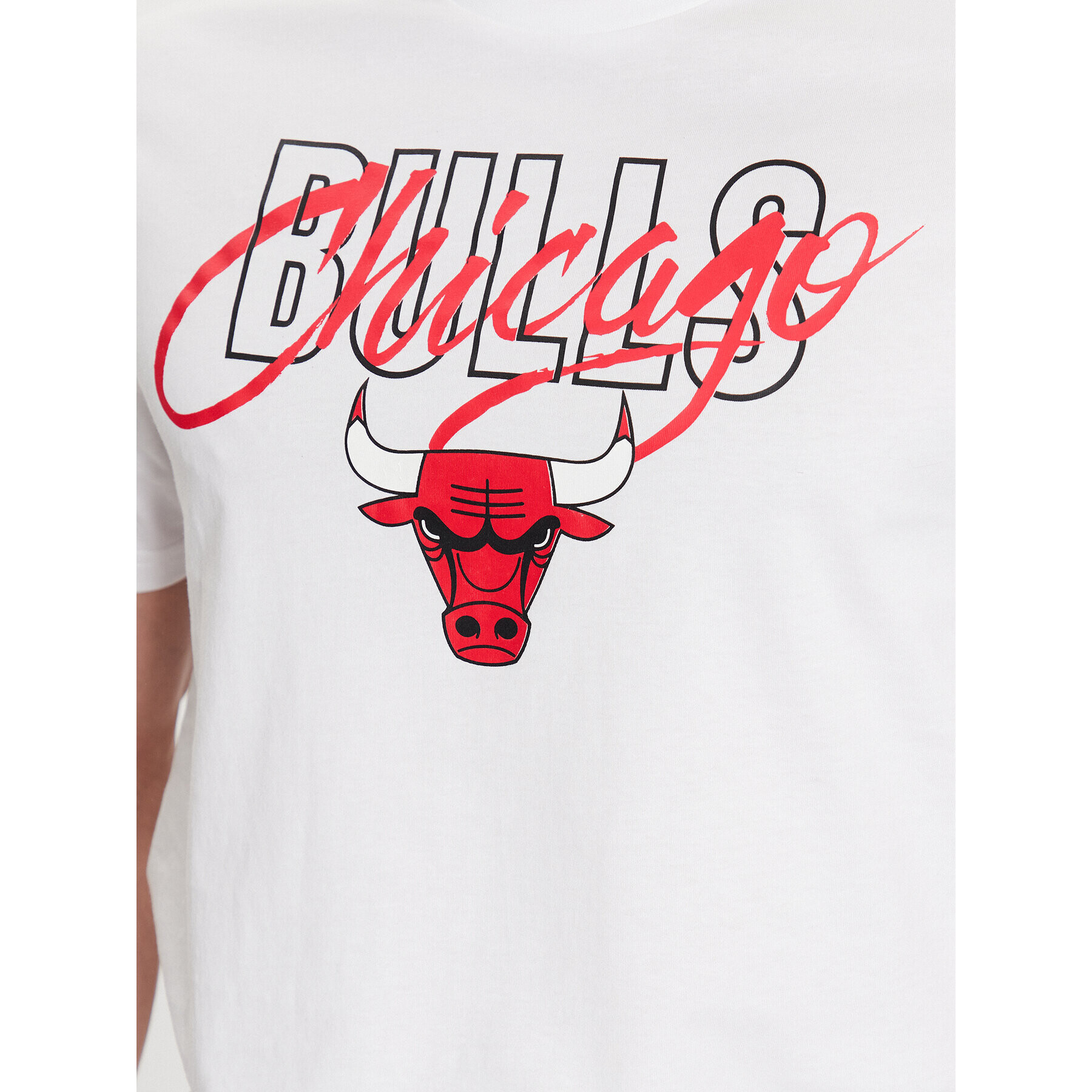 New Era Тишърт Chicago Bulls 60332184 Бял Regular Fit - Pepit.bg