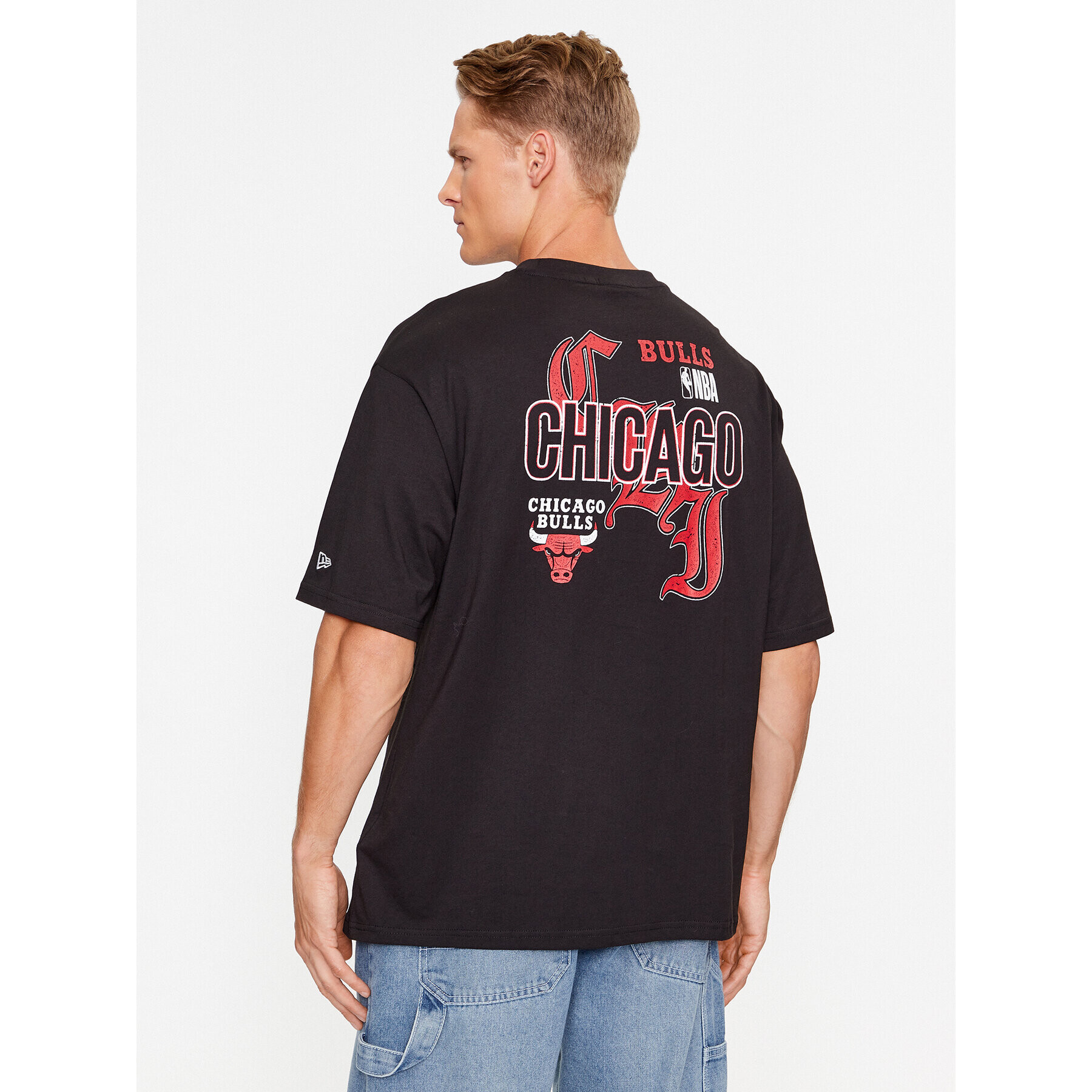 New Era Тишърт Chicago Bulls Team Graphic 60416331 Черен Regular Fit - Pepit.bg