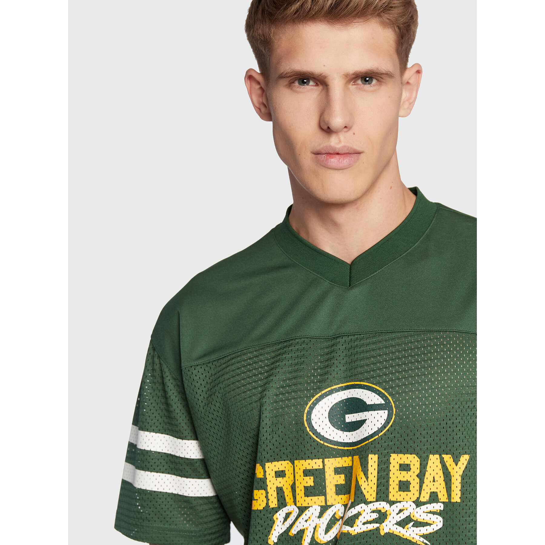 New Era Тишърт Green Bay Packers NFL Script 60284670 Зелен Relaxed Fit - Pepit.bg