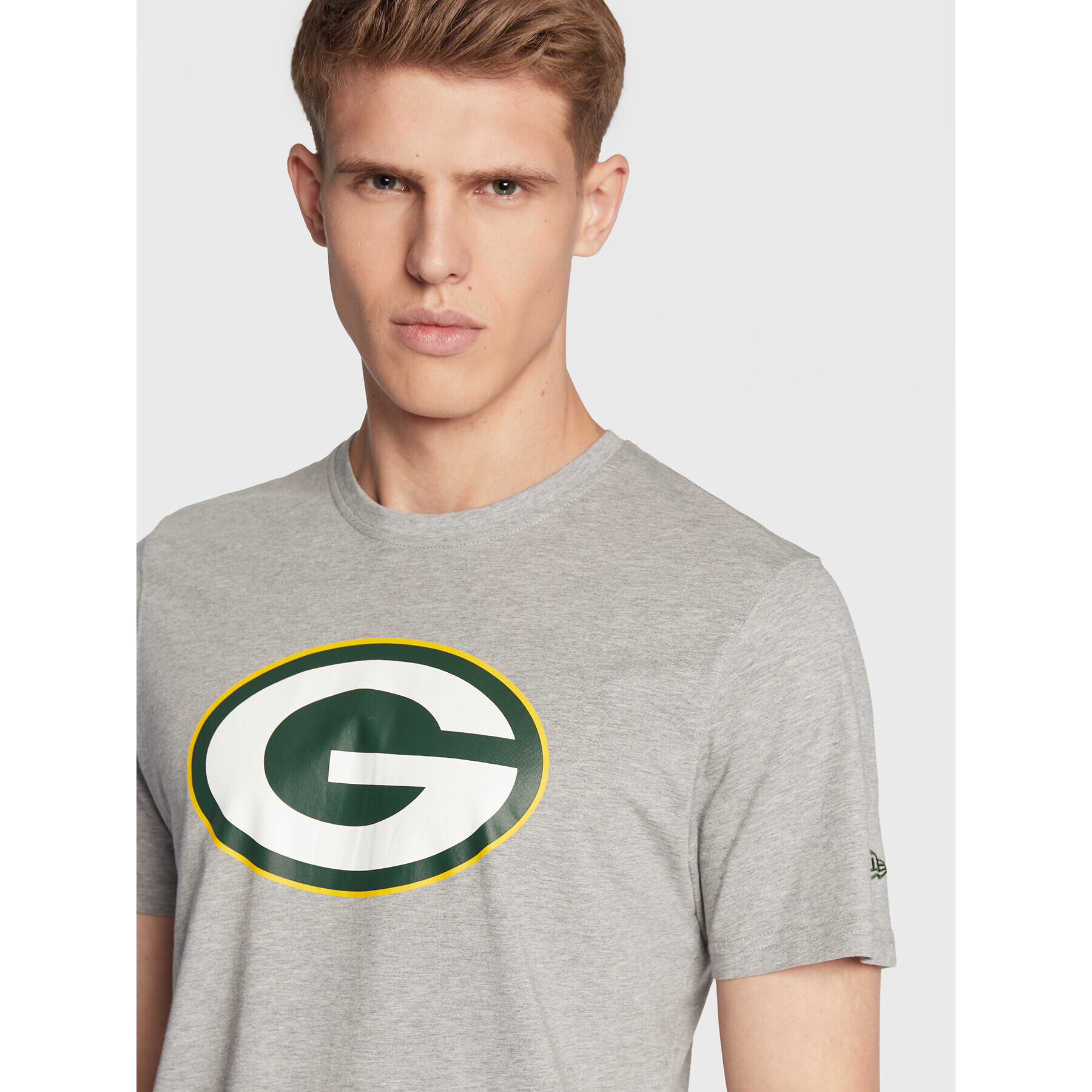 New Era Тишърт Green Bay Packers Team Logo 11073669 Сив Regular Fit - Pepit.bg